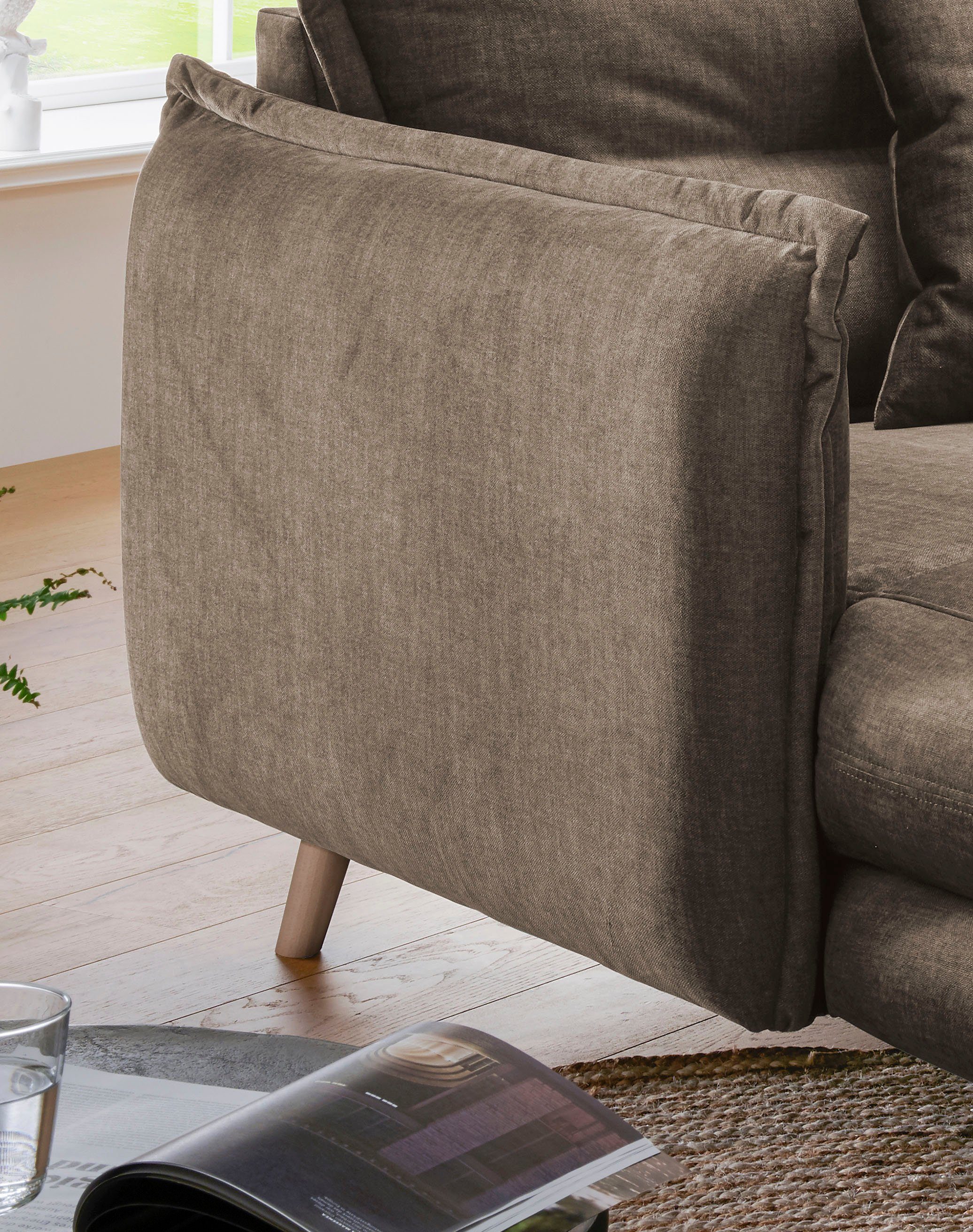 INOSIGN Loveseat LAZIO moderne fauteuil met een comfortabele bekleding, 2 stuks decoratieve sierkussens