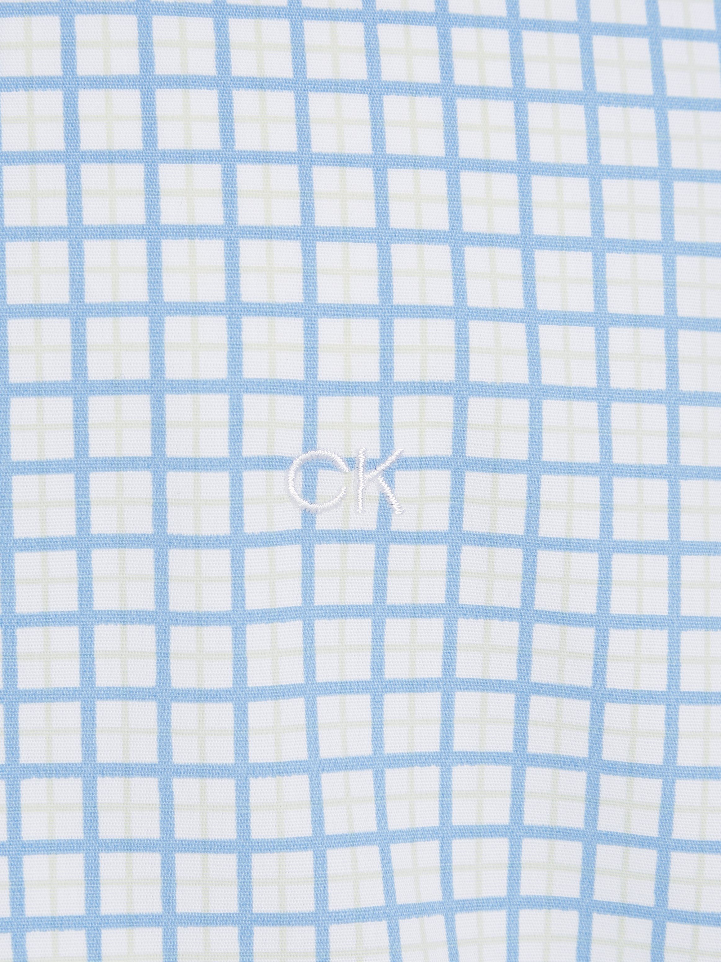 Calvin Klein Overhemd met lange mouwen POPLIN CHECK PRINT SLIM SHIRT