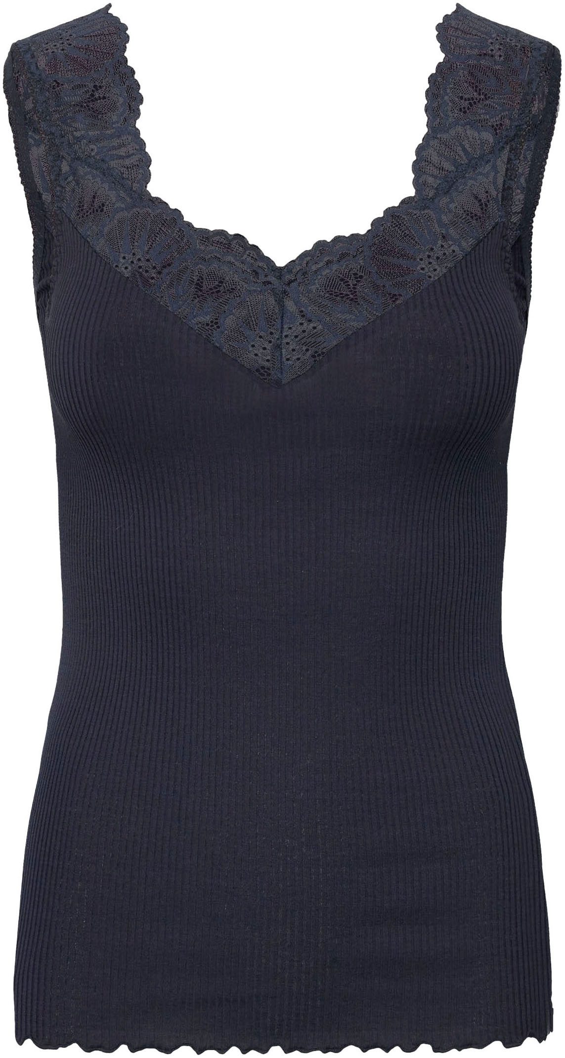 rosemunde Tanktop prachtige, elastische vintage kantafwerking