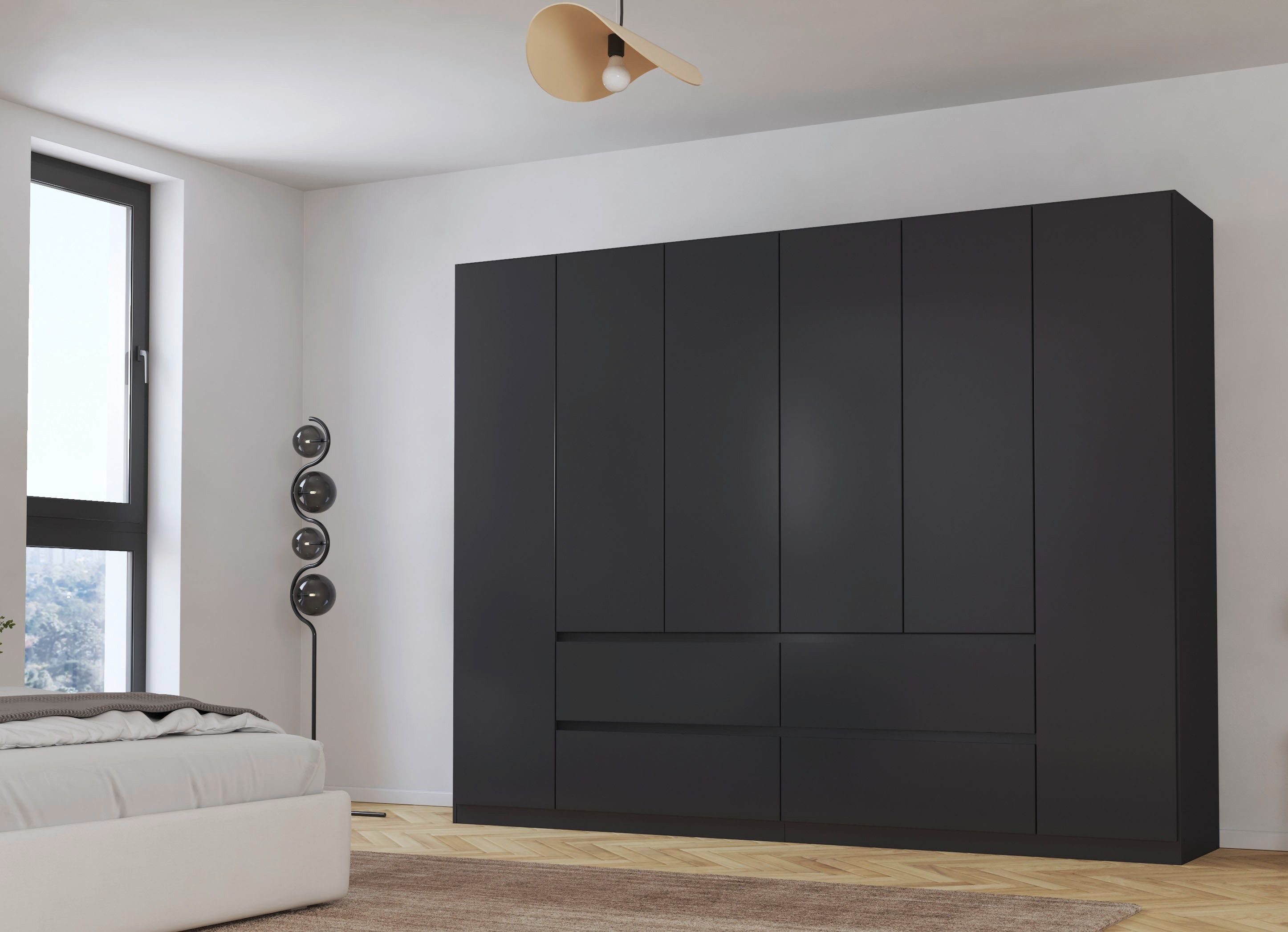 rauch Draaideurkast Kledingkast kast garderobe garderobekast MAINZ greeploze front, buitendeuren met push-to-open functie made in germany