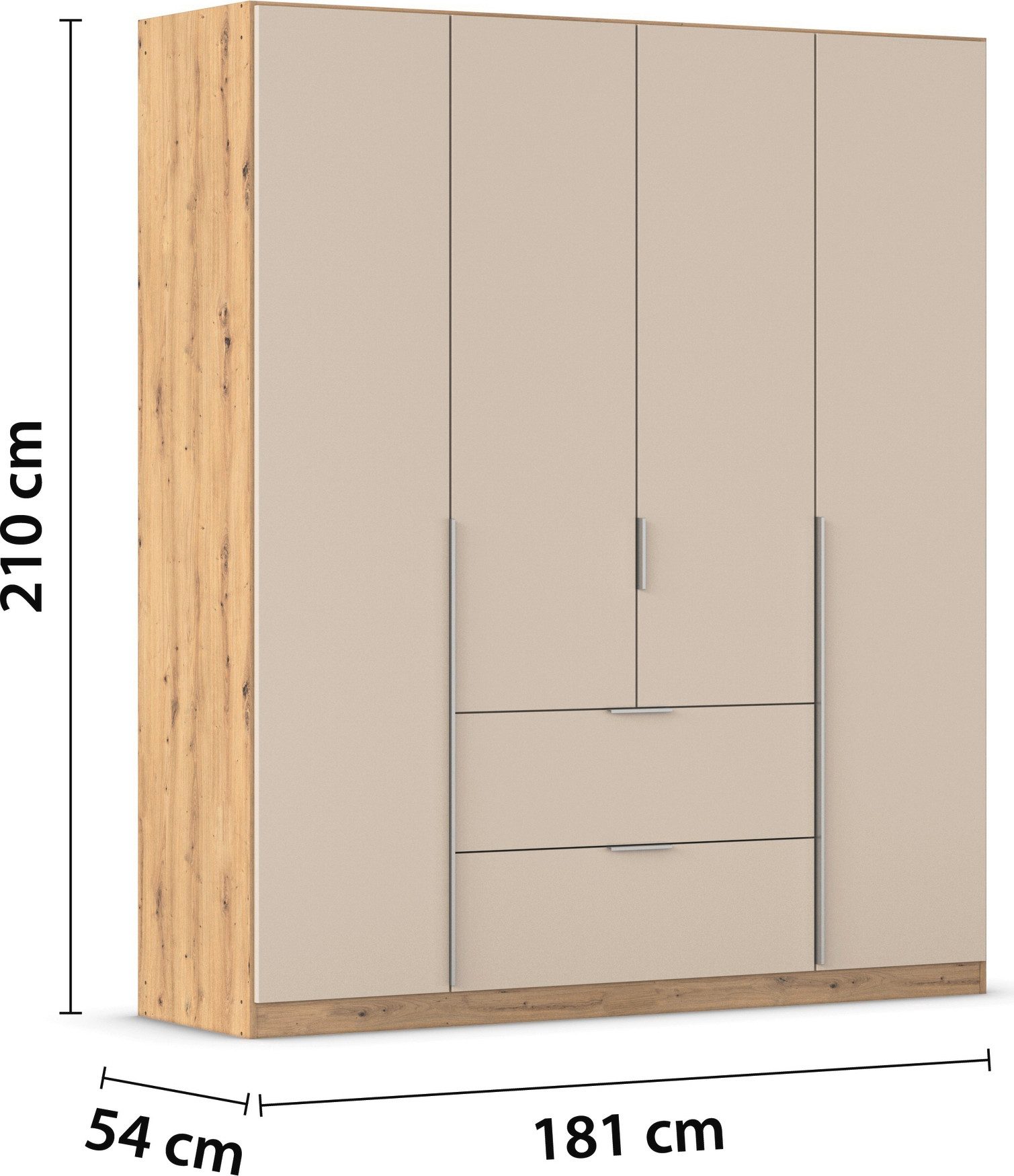 rauch Draaideurkast Kledingkast kast garderobe AGORDO met decor- of hoogglansfront