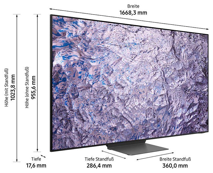 Samsung Led-TV GQ75QN800CT, 189 cm / 75", 8K, Smart TV, Neo Quantum HDR 8K Plus, Neural Quantum Processor 8K, Dolby Atmos & OTS+
