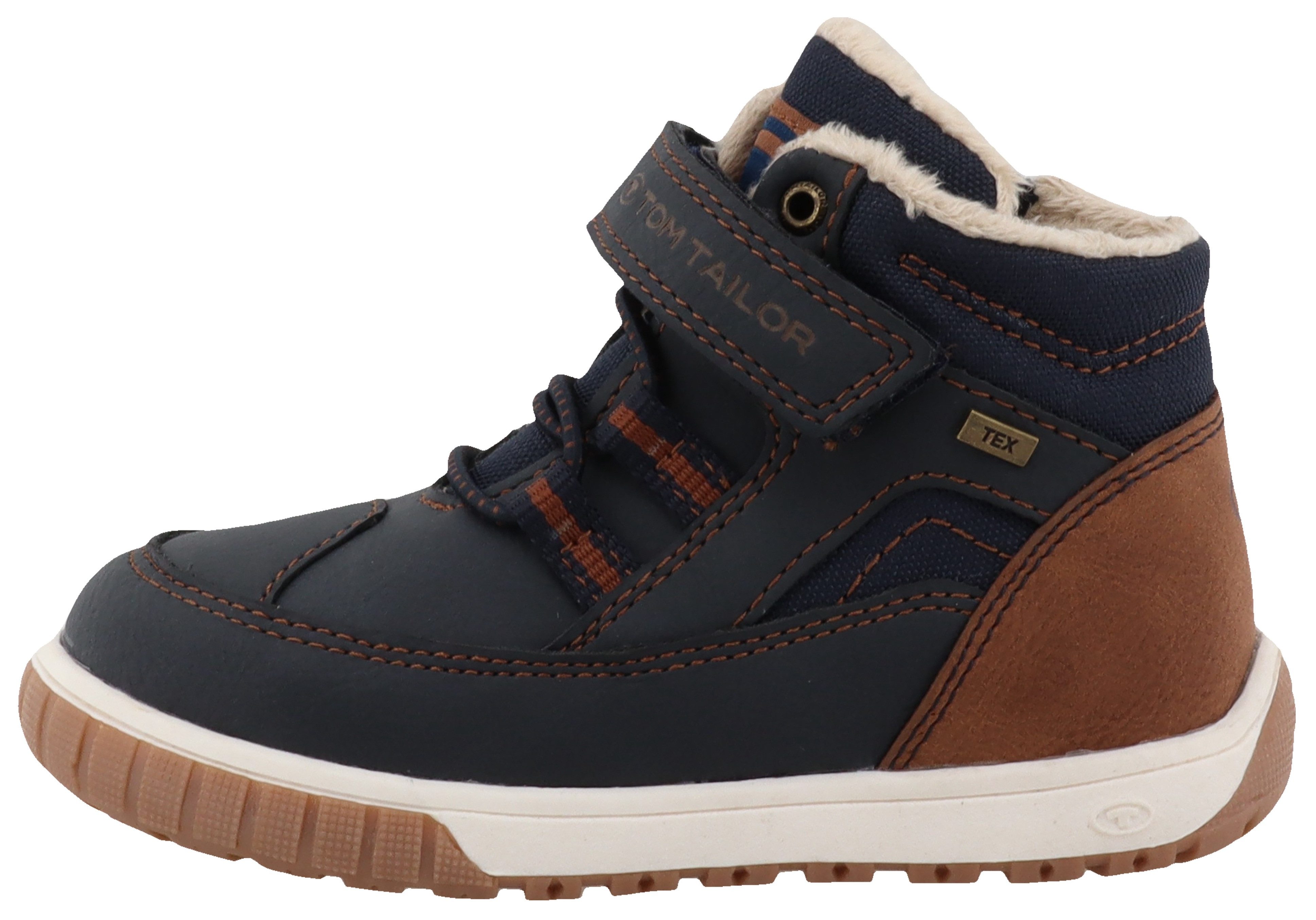 Tom Tailor Winterlaarzen , klittenbandschoen, high-top sneaker, outdoorschoen met contraststiksels