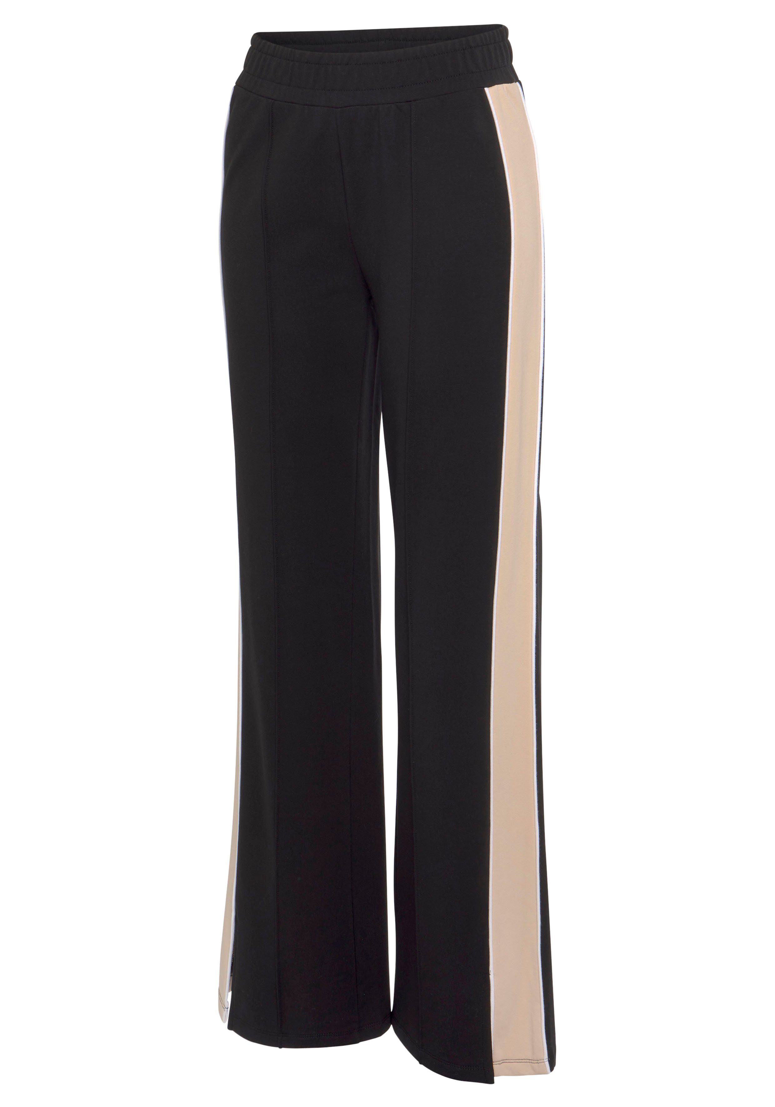 s.Oliver RED LABEL Beachwear Sweatbroek Loungebroek met contraststrepen en pipings, loungewear