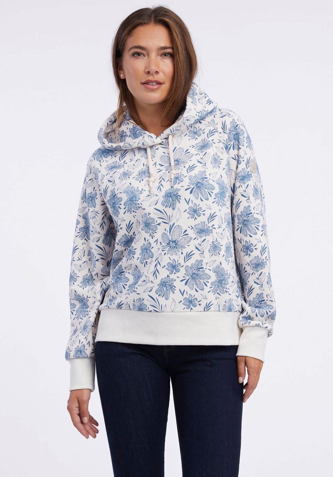 Ragwear Hoodie Duurzaam sweatshirt TONNA SPRING van  (Met all-over bloemenprint en capuchon met trekkoord)