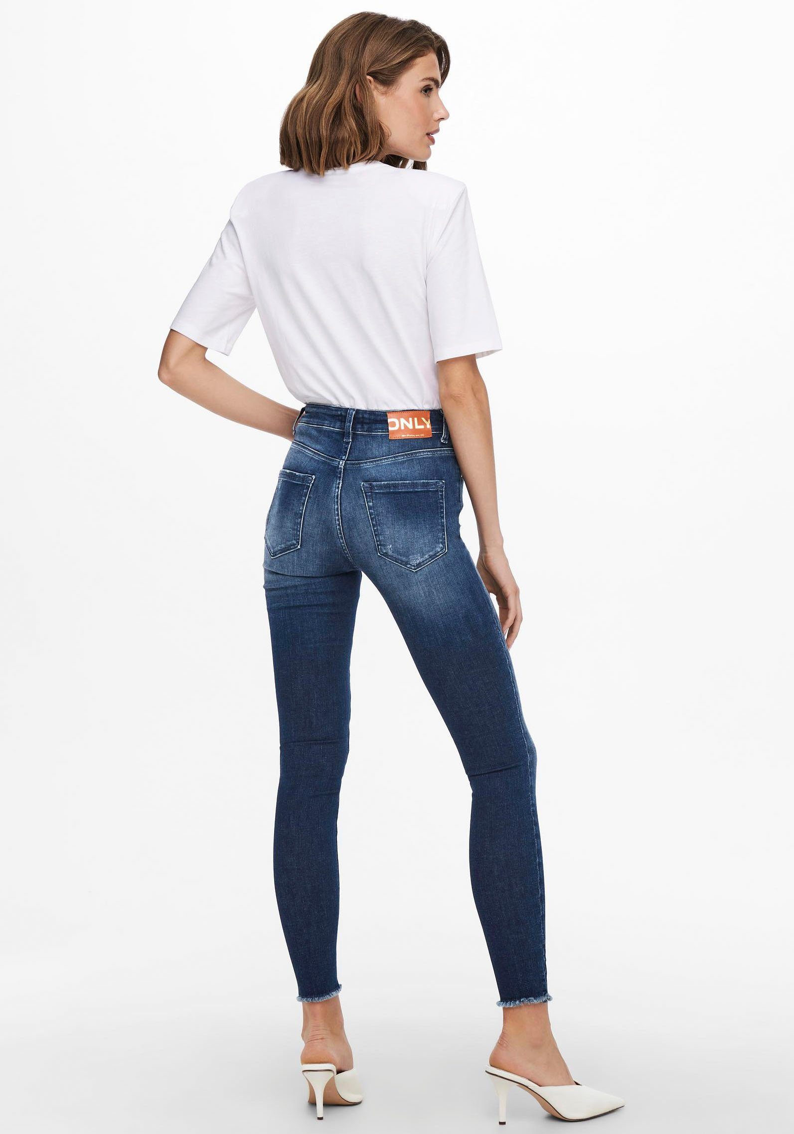 Only Skinny fit jeans ONLBLUSH LIFE MID SK ANK RAW