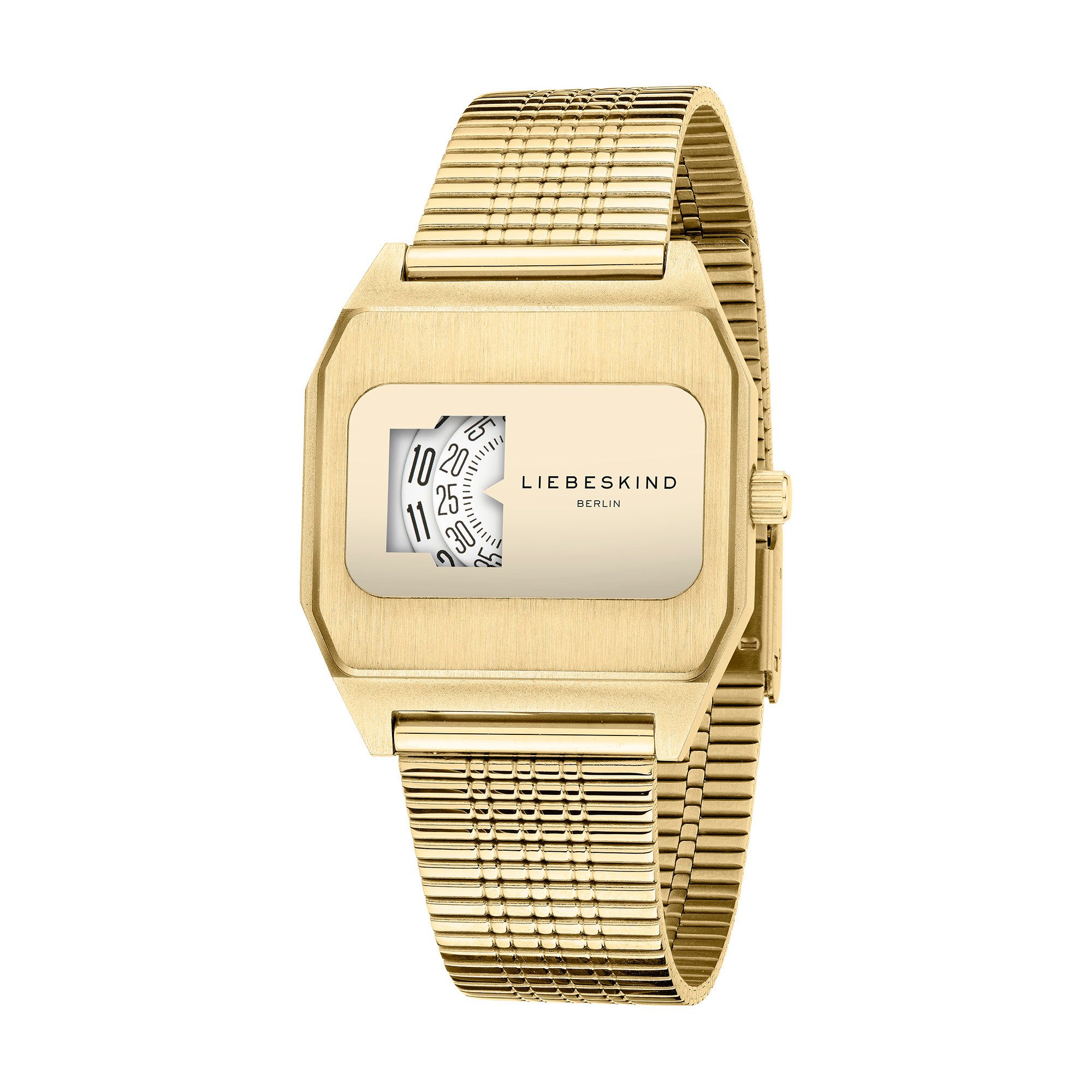 Liebeskind Berlin Kwartshorloge Vinyl Vision Horloge, dameshorloge, stalen band, analoog