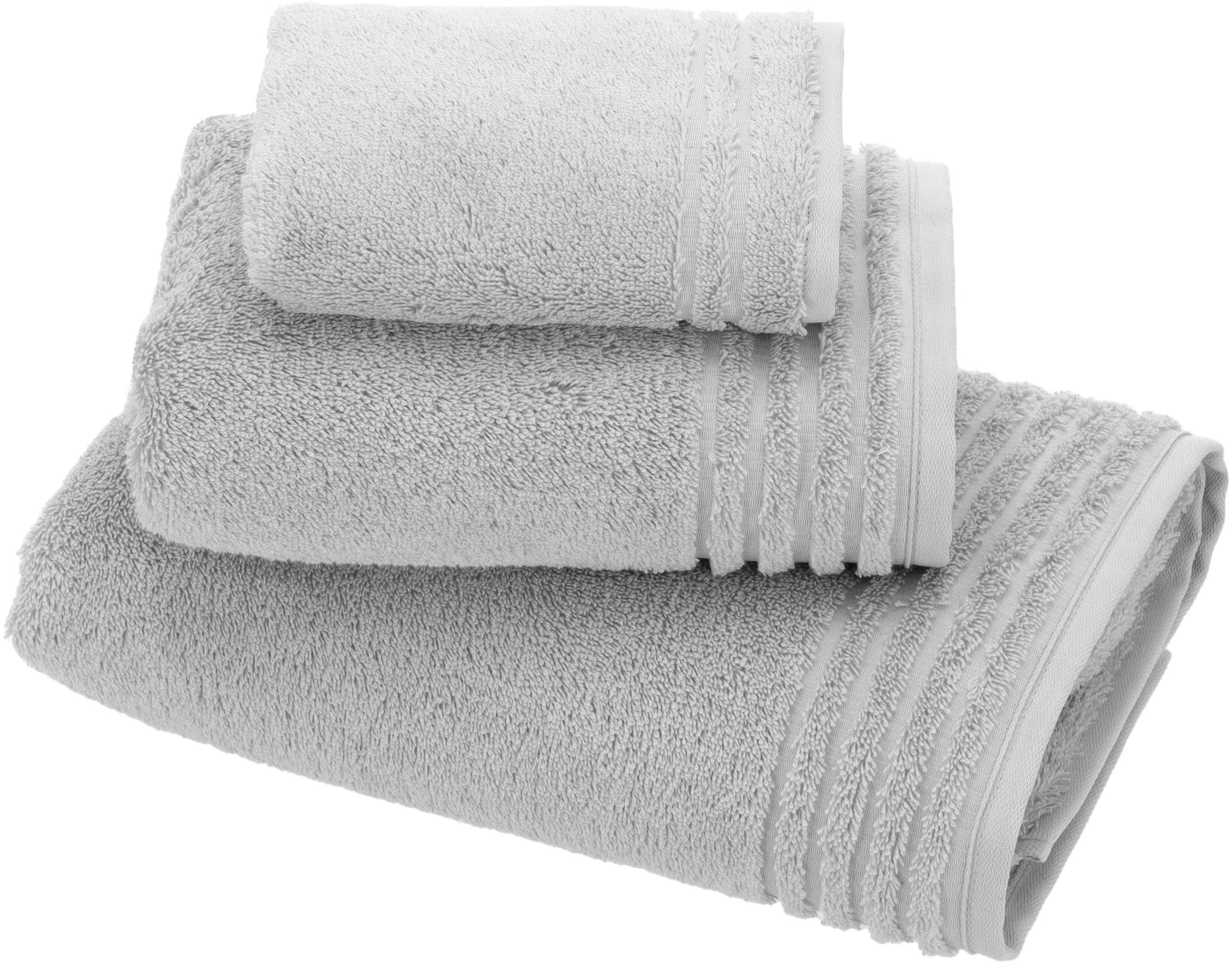 Vossen Handdoekenset Vienna Style Supersoft Set in harmonieuze kleuren, beste absorptiecapaciteit (set, 3 stuks) handdoeken grijs