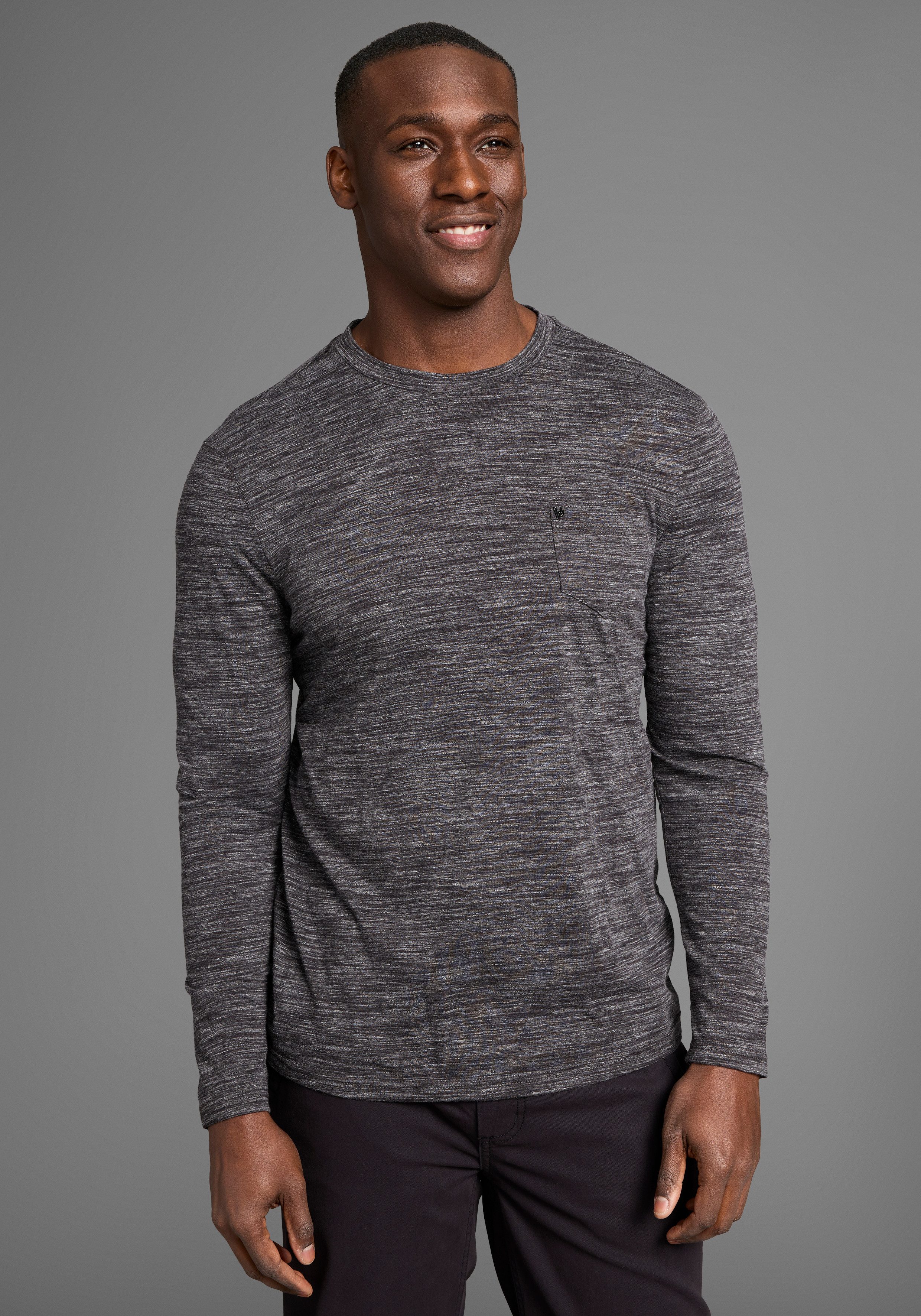 Bruno Banani Shirt met lange mouwen Langarmshirt in smalle pasvorm