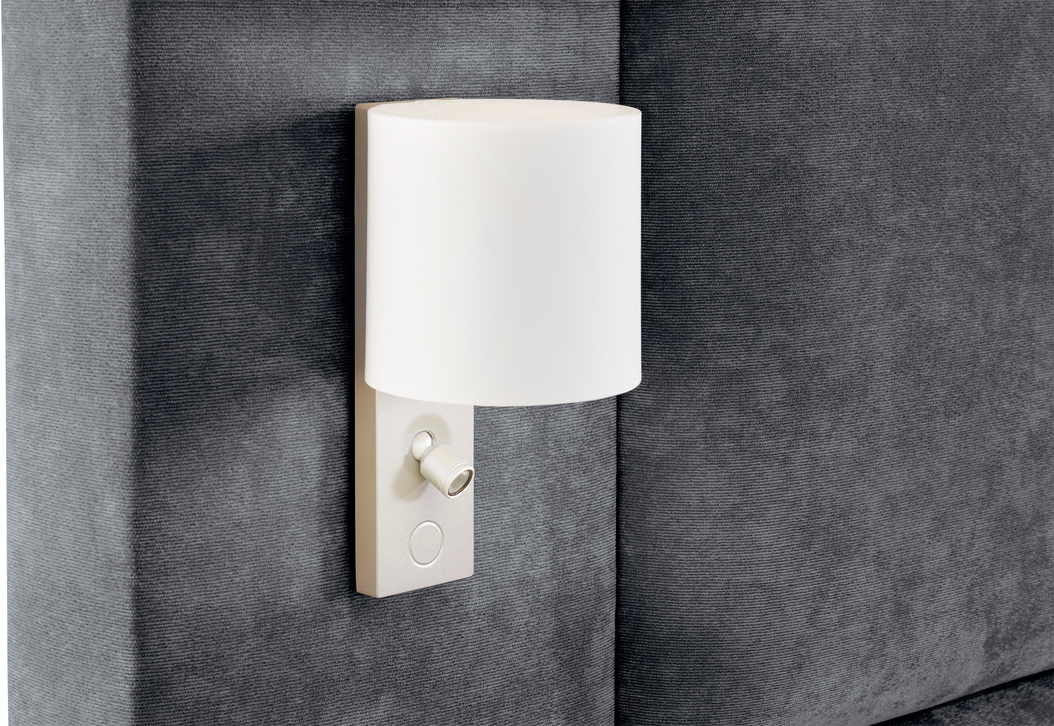 COLLECTION AB Boxspring Copenhagen inclusief bedkist, topmatras, naar keuze met ledverlichting