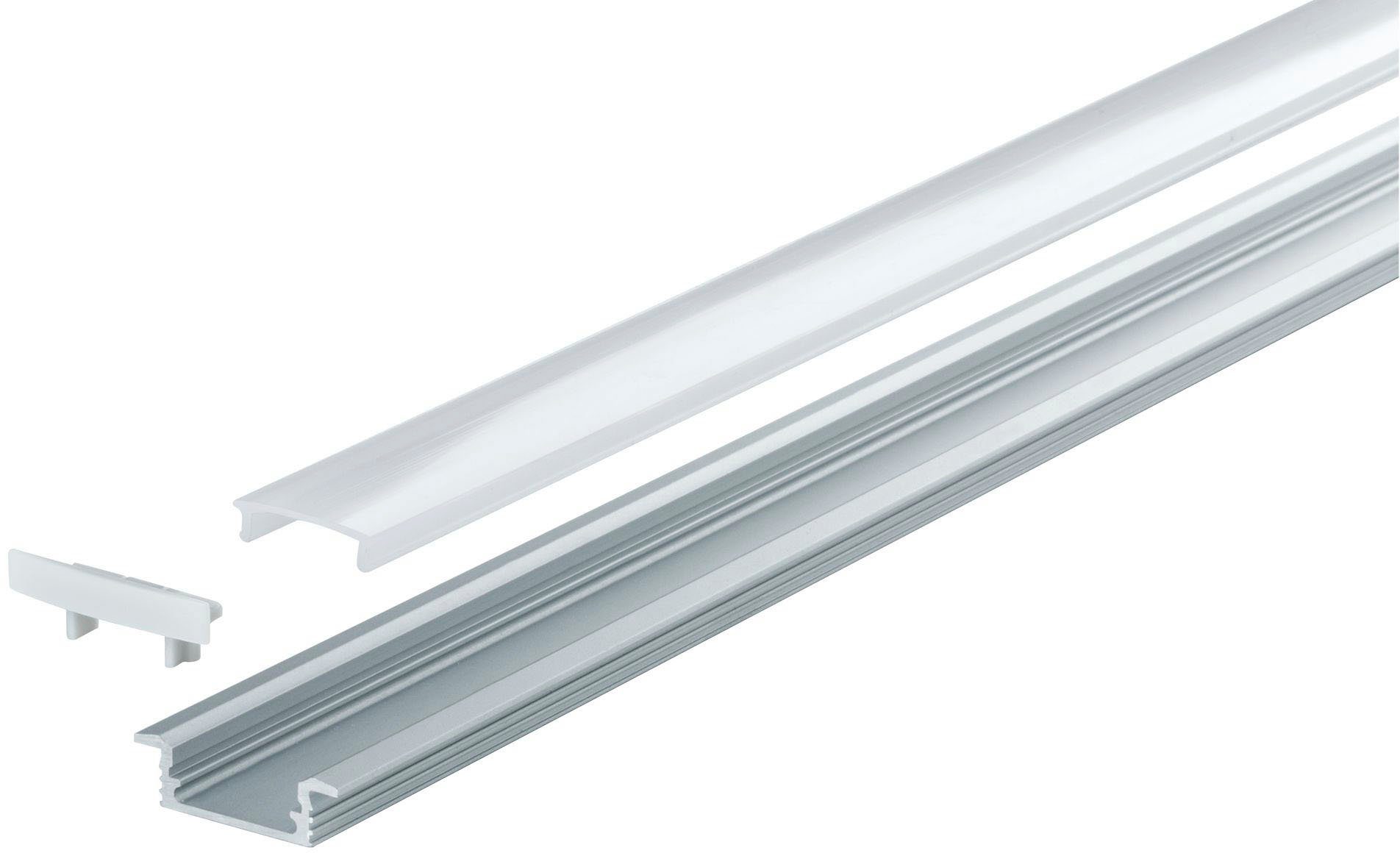 Paulmann Led-strepen Vloer Profiel met Diffuser 100cm Geanodiseerd Alu, Satin, Alu/Kunststof Alu (1 stuk)