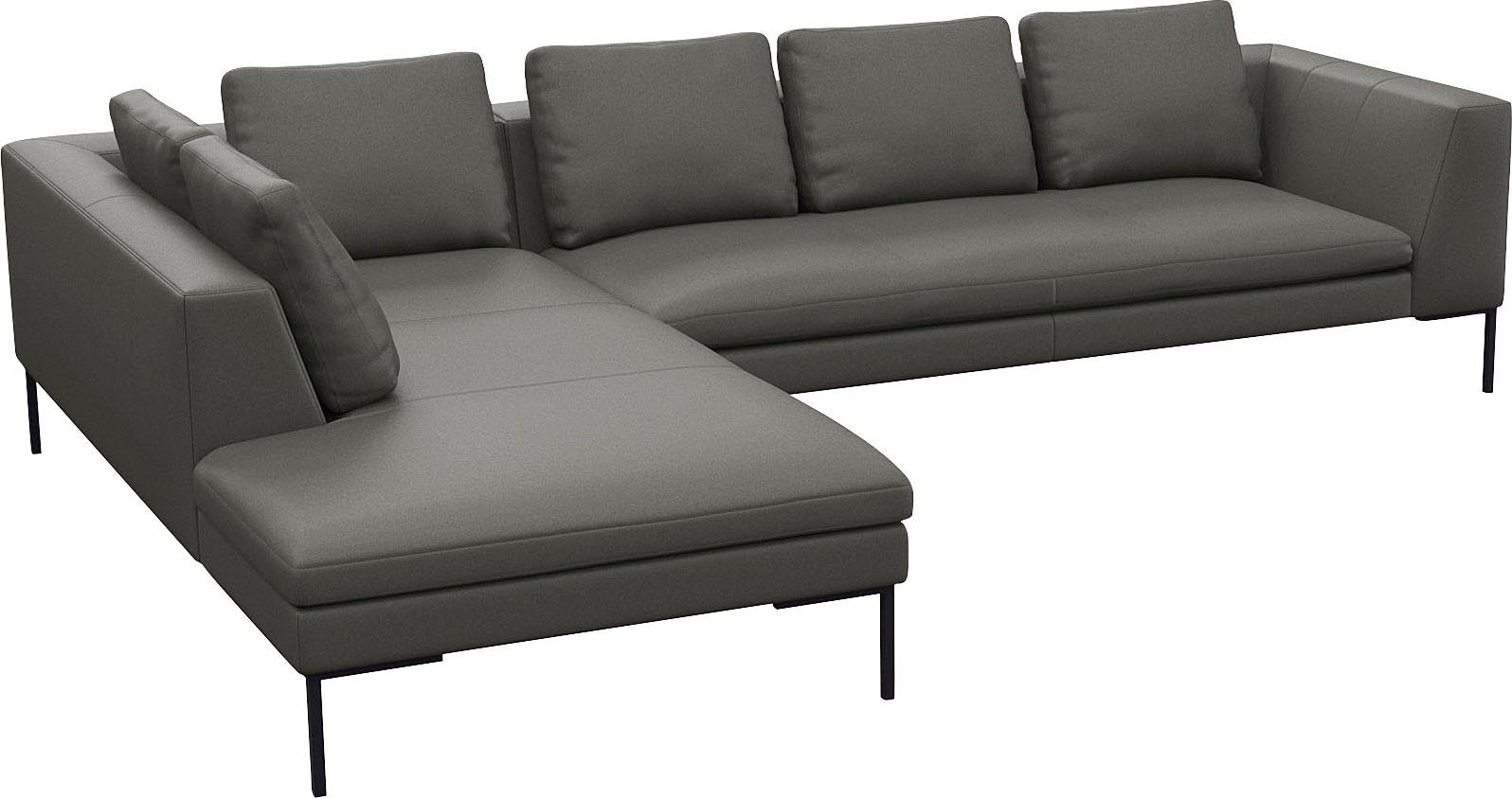 FLEXLUX Hoekbank Loano, super comfortabel zitcomfort door koudschuim in de zitting, L-vorm