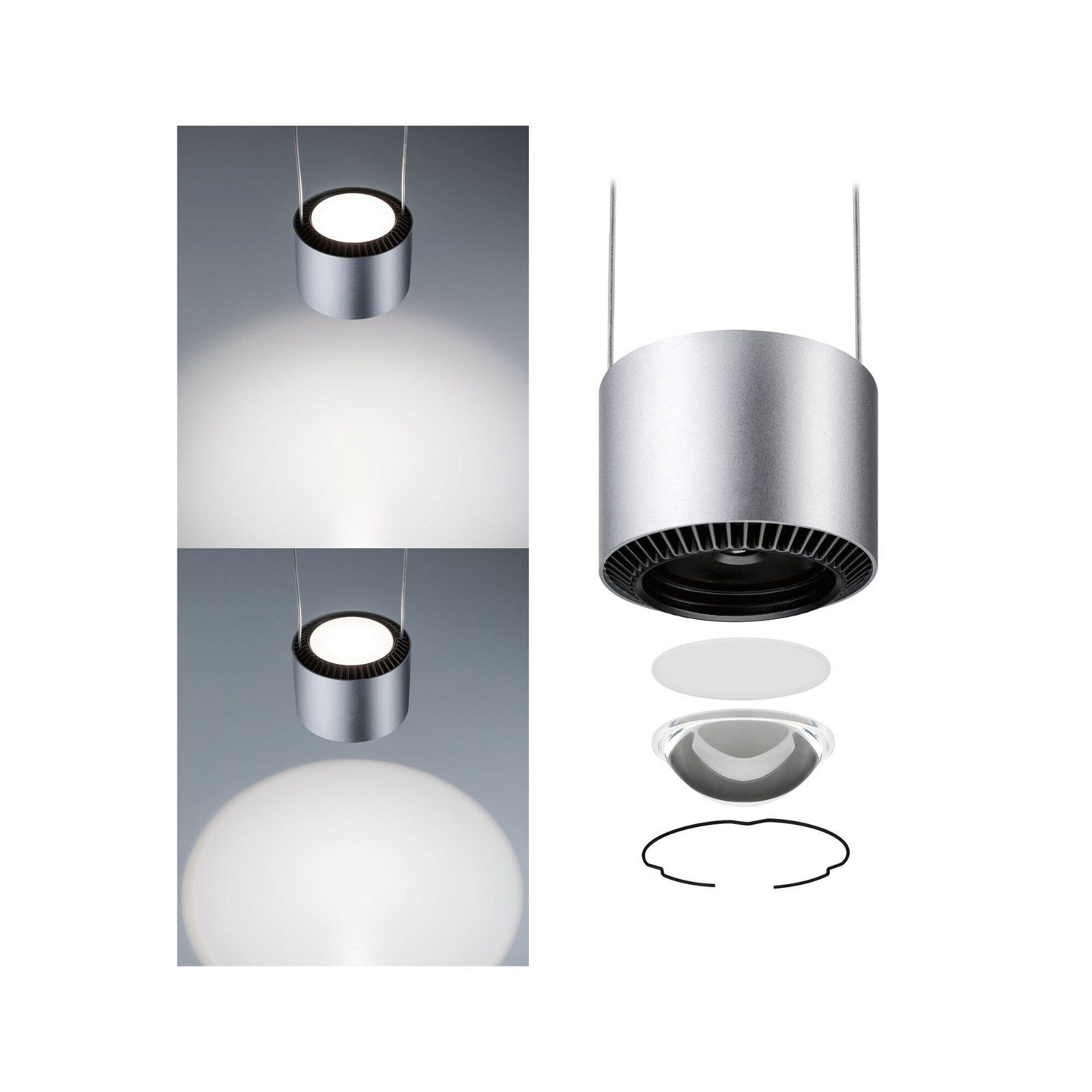 Paulmann Railsysteem-lampen URail Hanglamp Aldan 8,5 / 1x4,5W 4000K 230V Zwart mat, Zwart (1-delig)