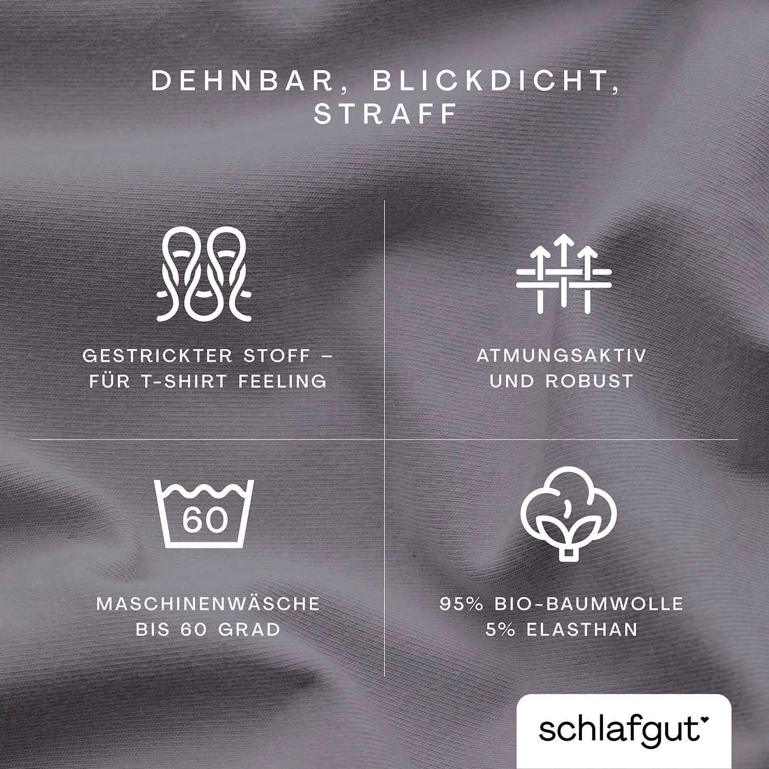 Schlafgut Hoeslaken PURE TOPPER in maat 90x200, 140x200 of 180x200 cm, hoes voor topper van 100% biologische katoen, voor matrassen tot 10 cm hoogte, beddengoed (1 stuk)