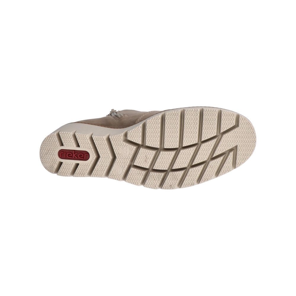Rieker Laarsjes met sleehak , wedge boots, plateau enkellaars met binnenrits, smalle vorm