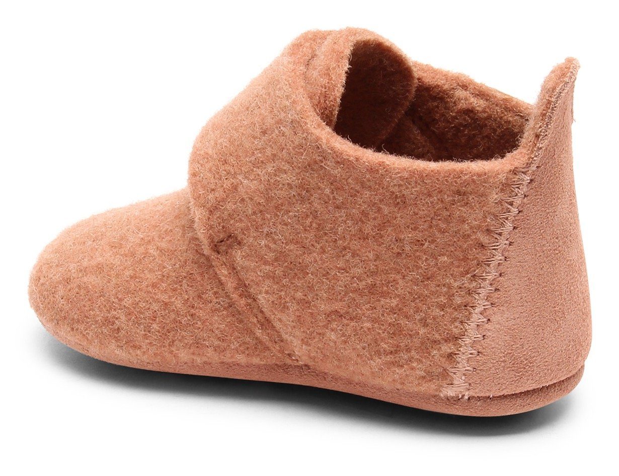 Bisgaard Pantoffels Bisgaard Baby Wool Wagen schoen, babyschoen, instapschoen met klittenbandsluiting