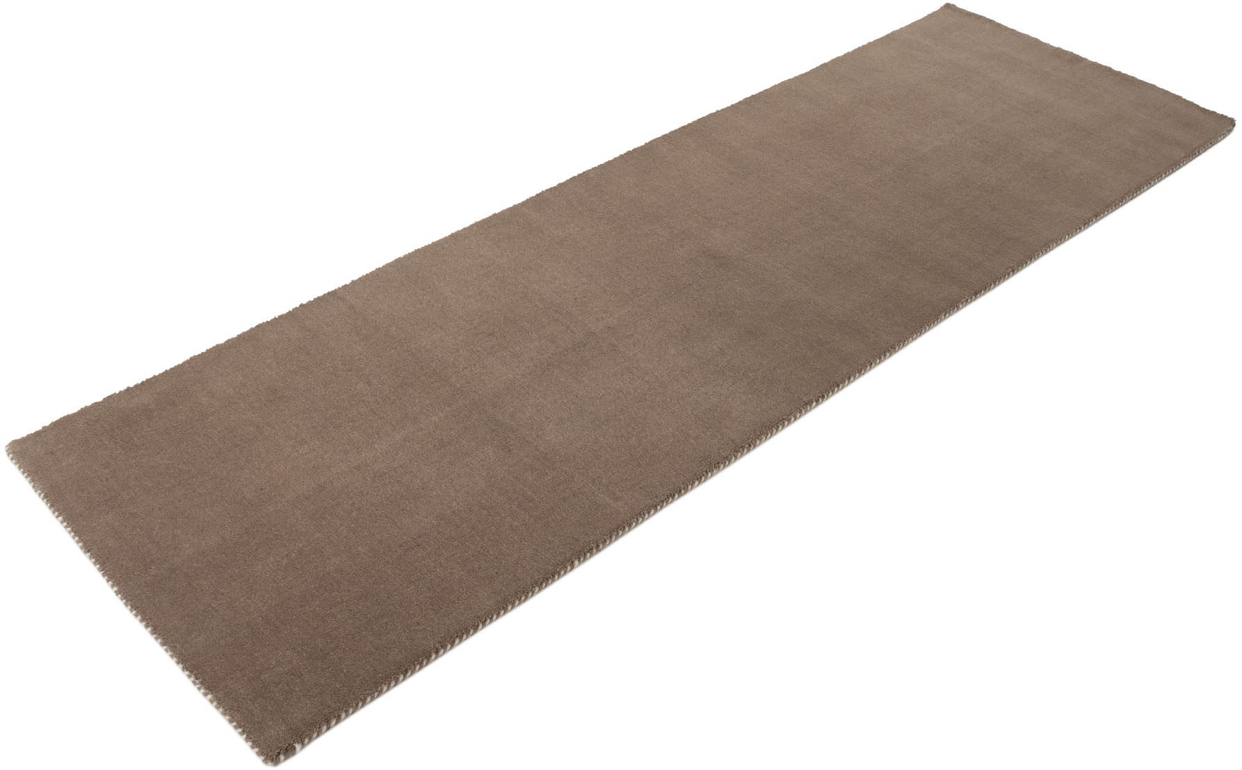 carpetfine Wollen kleed Gabbeh Lola Uni met natuurlijk plantaardig materiaal handgeweven, ook in rond