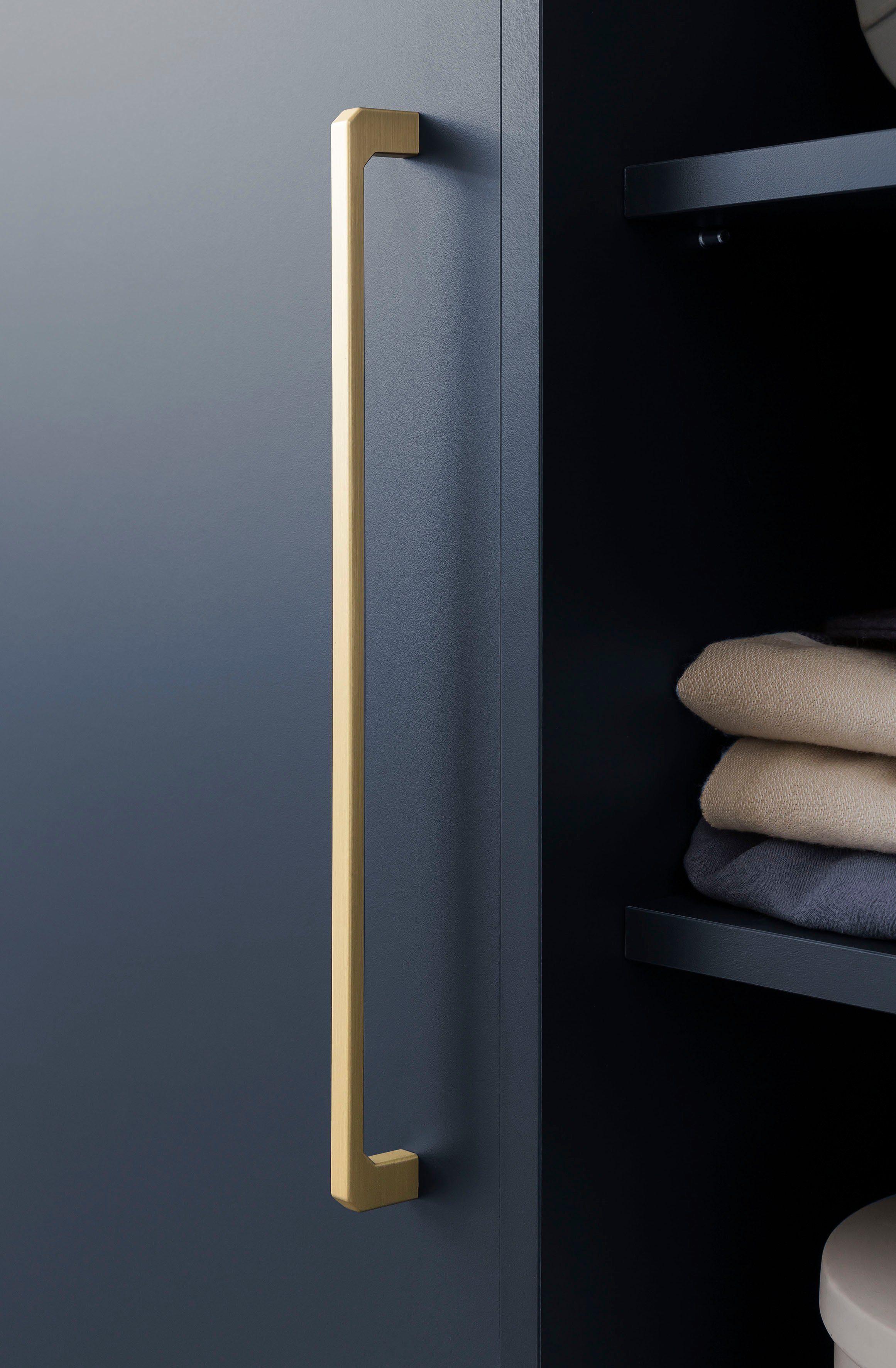 welltime Halfhoge kast Kent met goudkleurige handgrepen