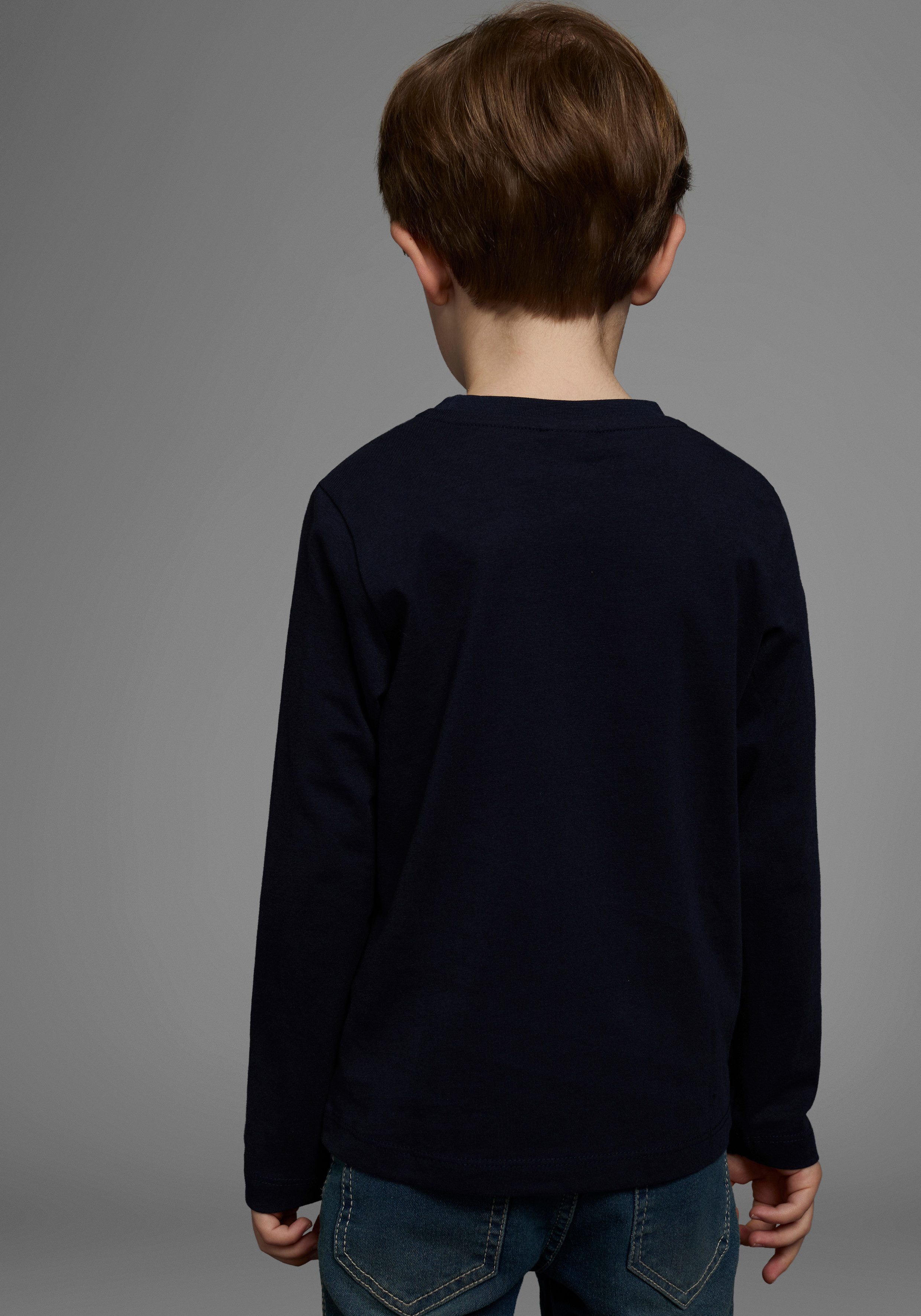 KIDSWORLD Shirt met lange mouwen FLYING DINO Lange mouwen, basic pasvorm, bedrukt, ronde hals