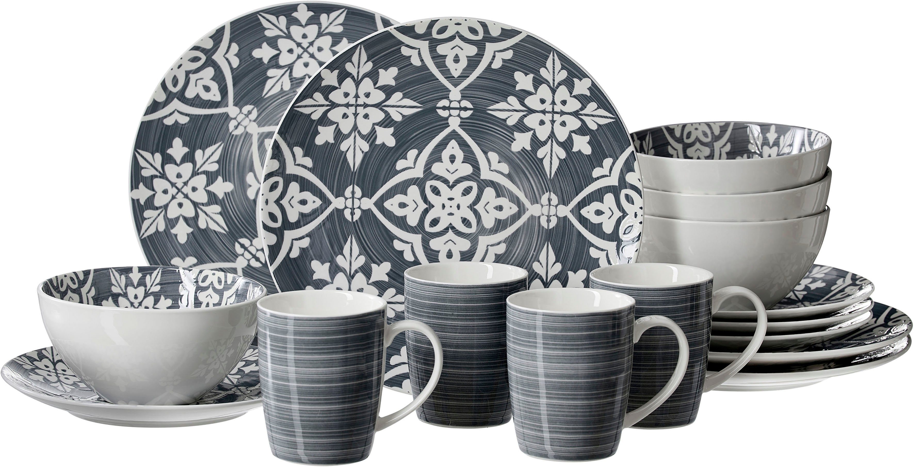 Ritzenhoff & Breker Combi-servies Salina Servies, ornamentdecor (set, 16-delig)