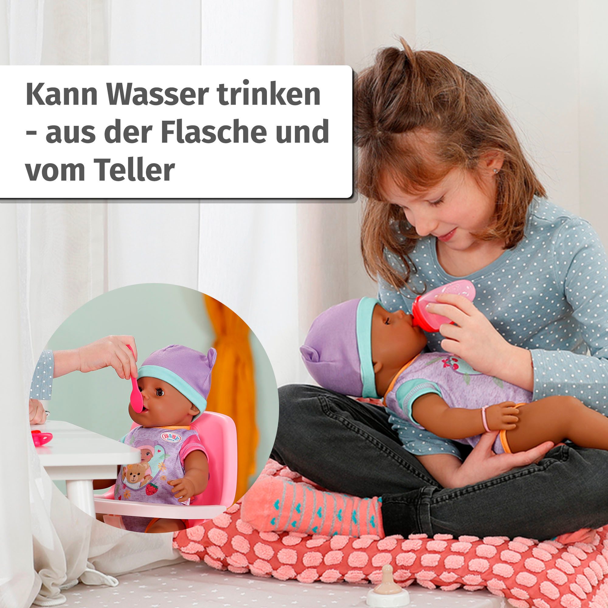 Baby Born Babypop Eva, 43 cm (set, 11-delig)