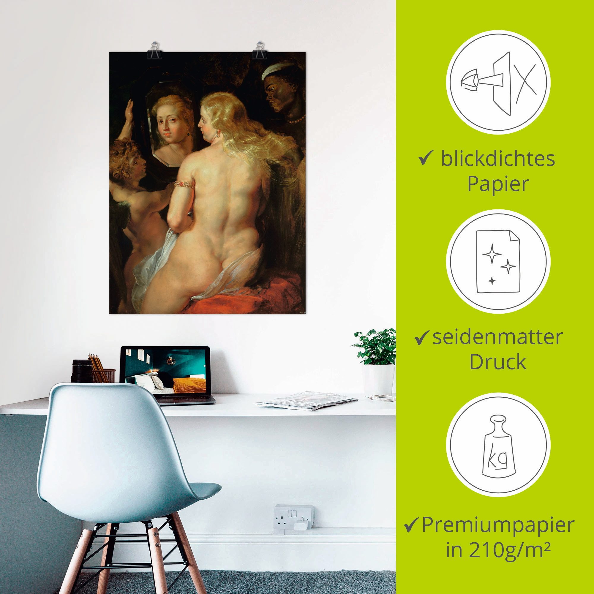 Artland Artprint Toilet van Venus als artprint op linnen, muursticker of poster in verschillende maten