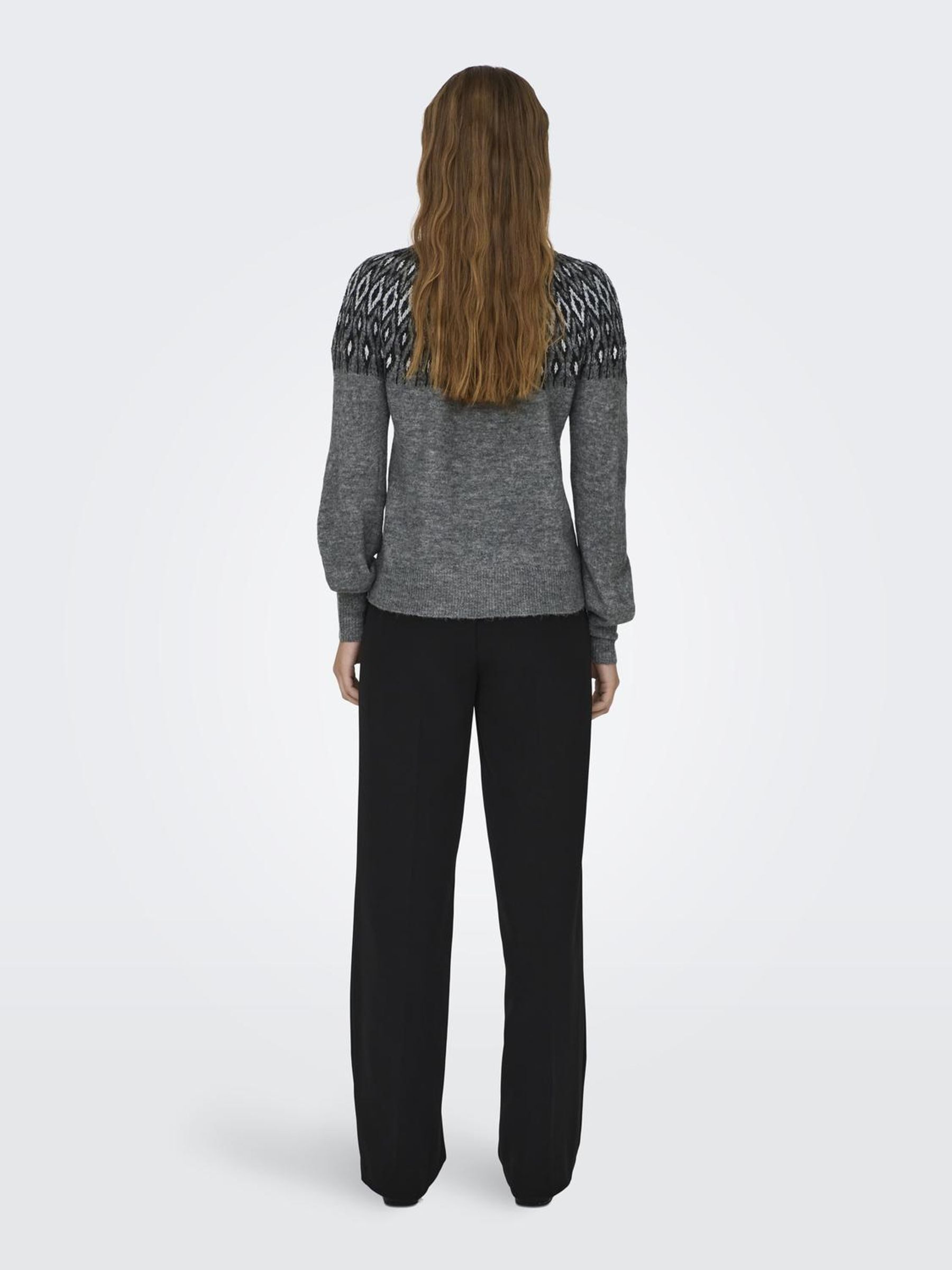 Only Trui met ronde hals ONLALINA LS JQ O-NECK EX KNT