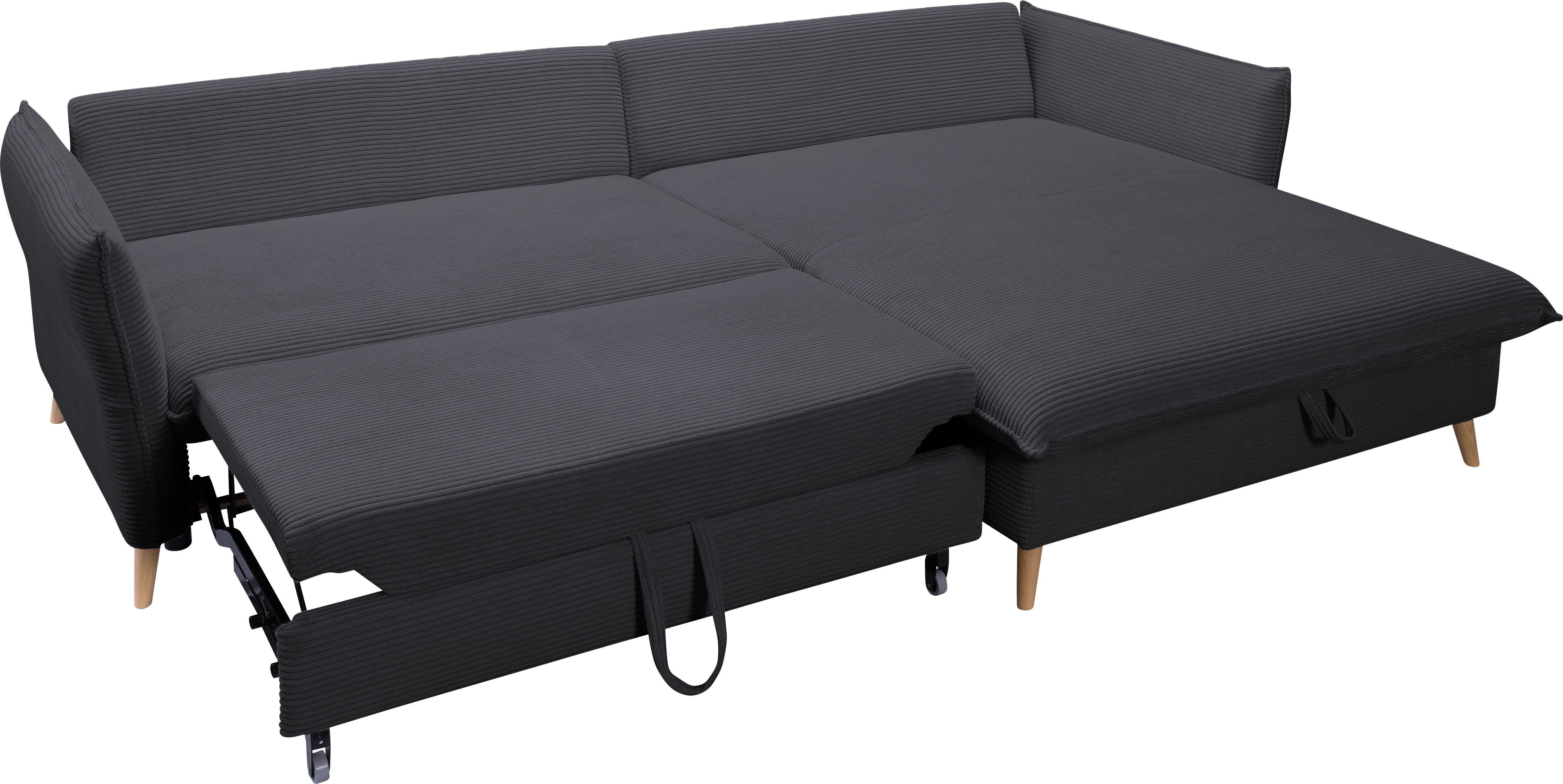 exxpo - sofa fashion Hoekbank WALPY, elegant en modern, hoog zitcomfort, smalle armleuningen