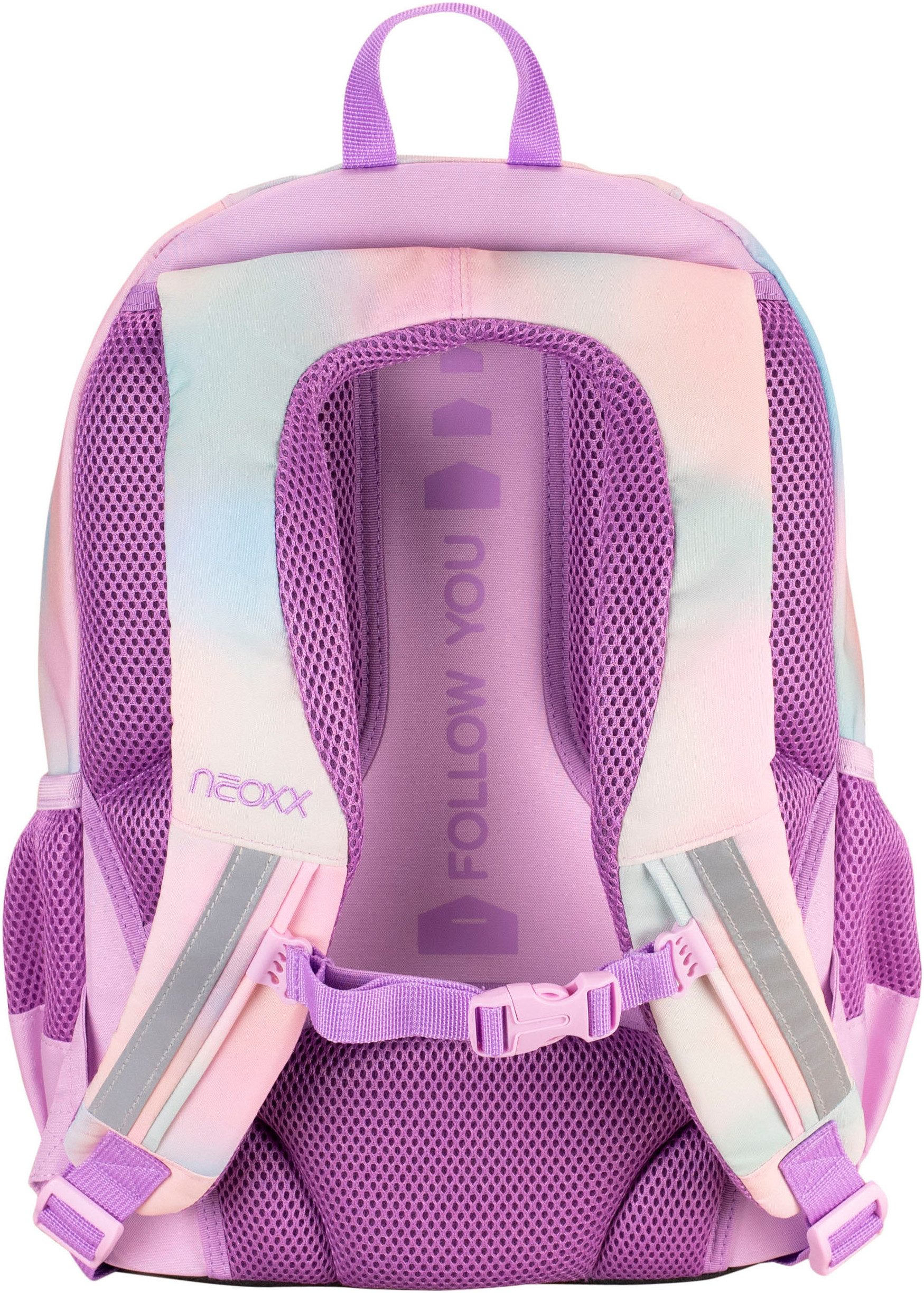 neoxx Schoolrugzak Flow, Candy Party gedeeltelijk van gerecycled materiaal