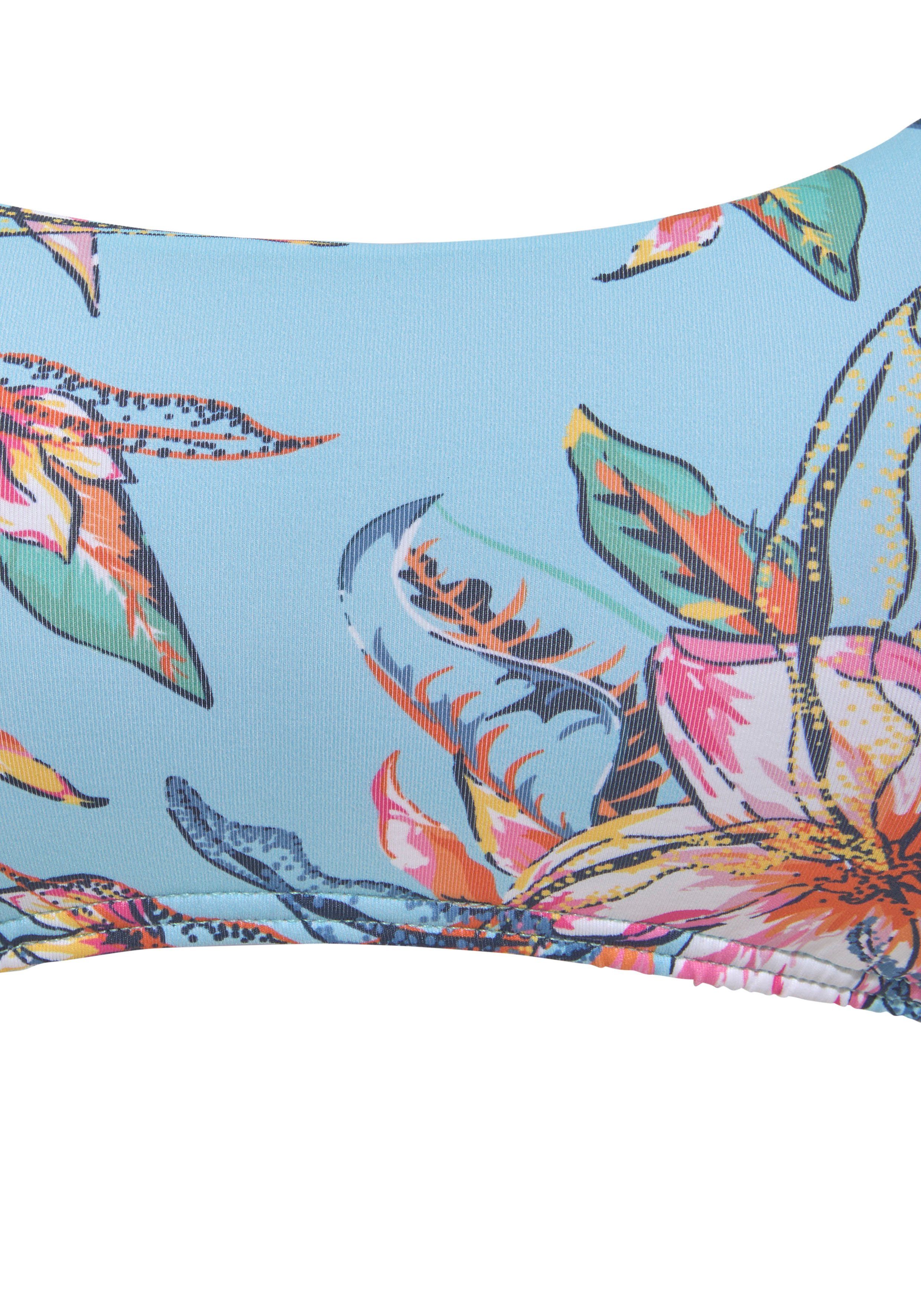 Lascana Bustierbikinitop MALIA met tropische print