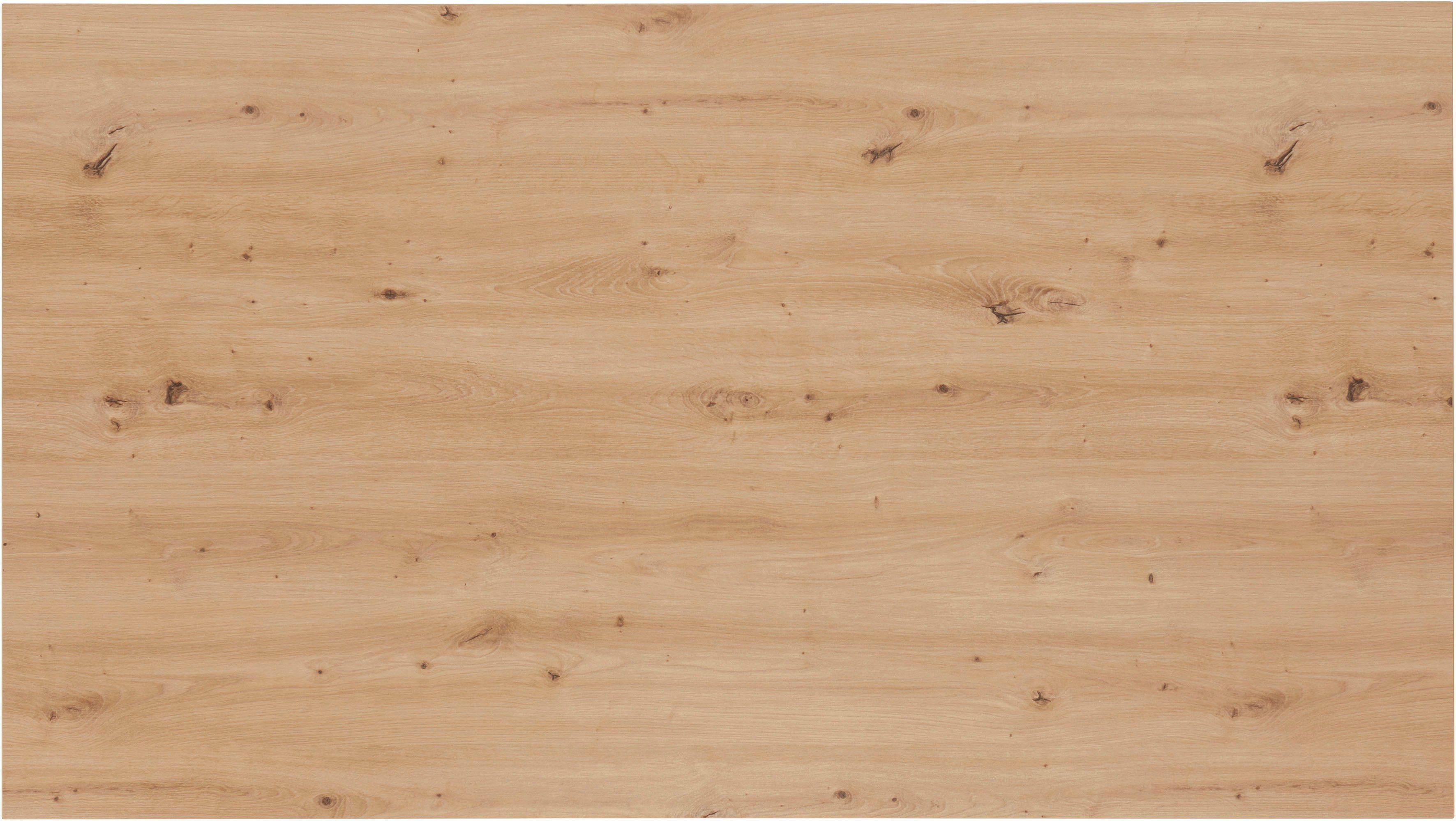 FORTE Eettafel Breedte 160 cm, beugelonderstel in industriële look