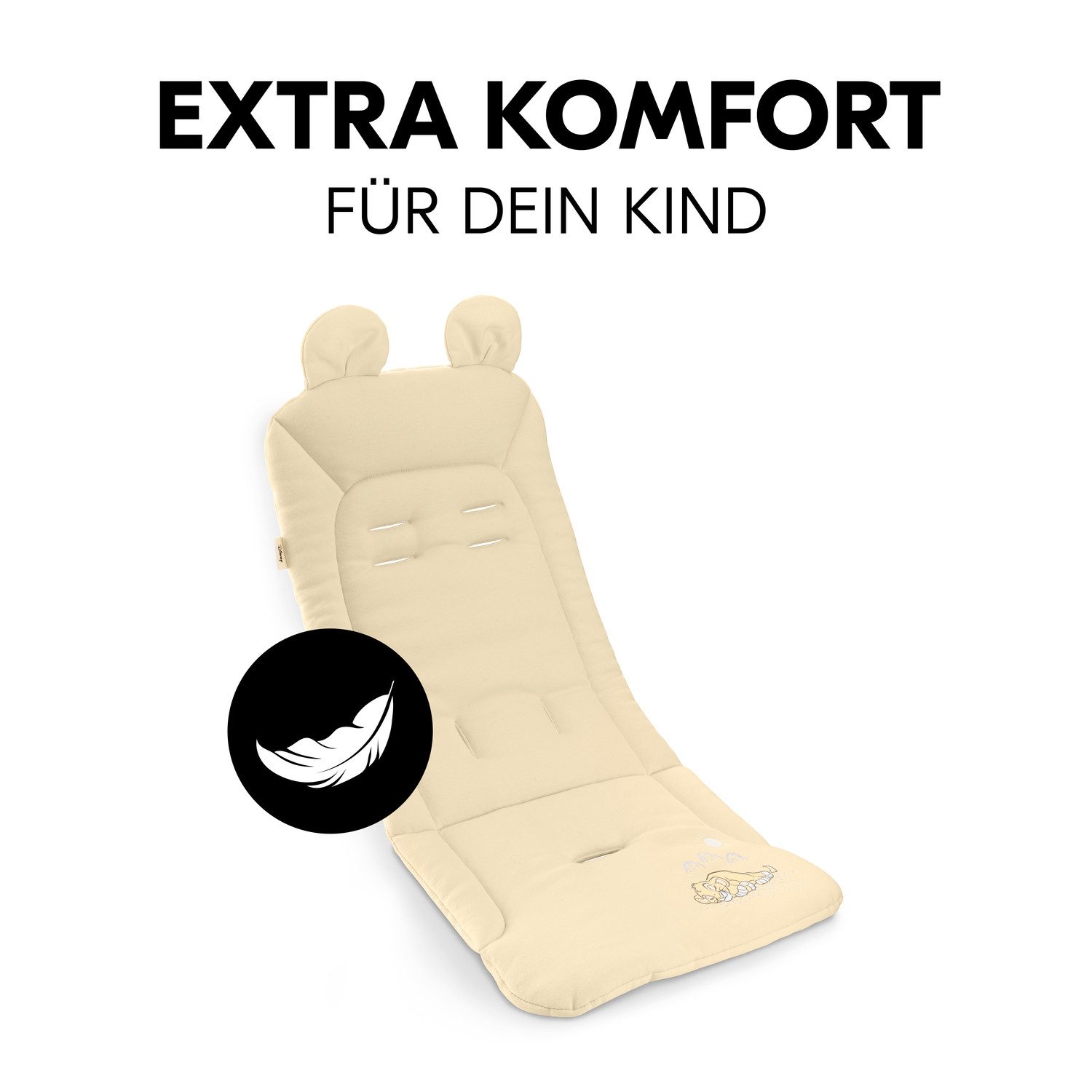 Hauck Zitkussen voor kinderwagens Seat Liner, Disney Simba beige