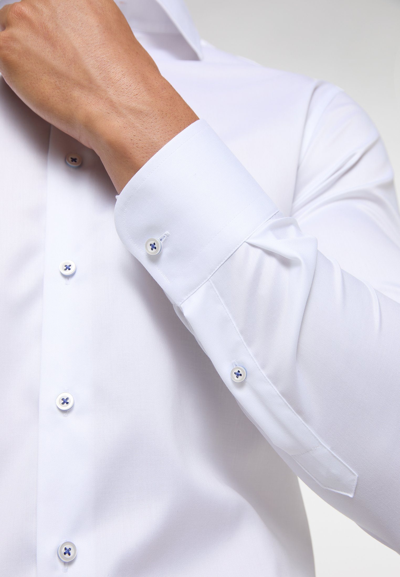 Eterna Overhemd met lange mouwen Slim fit NON IRON (strijkvrij)