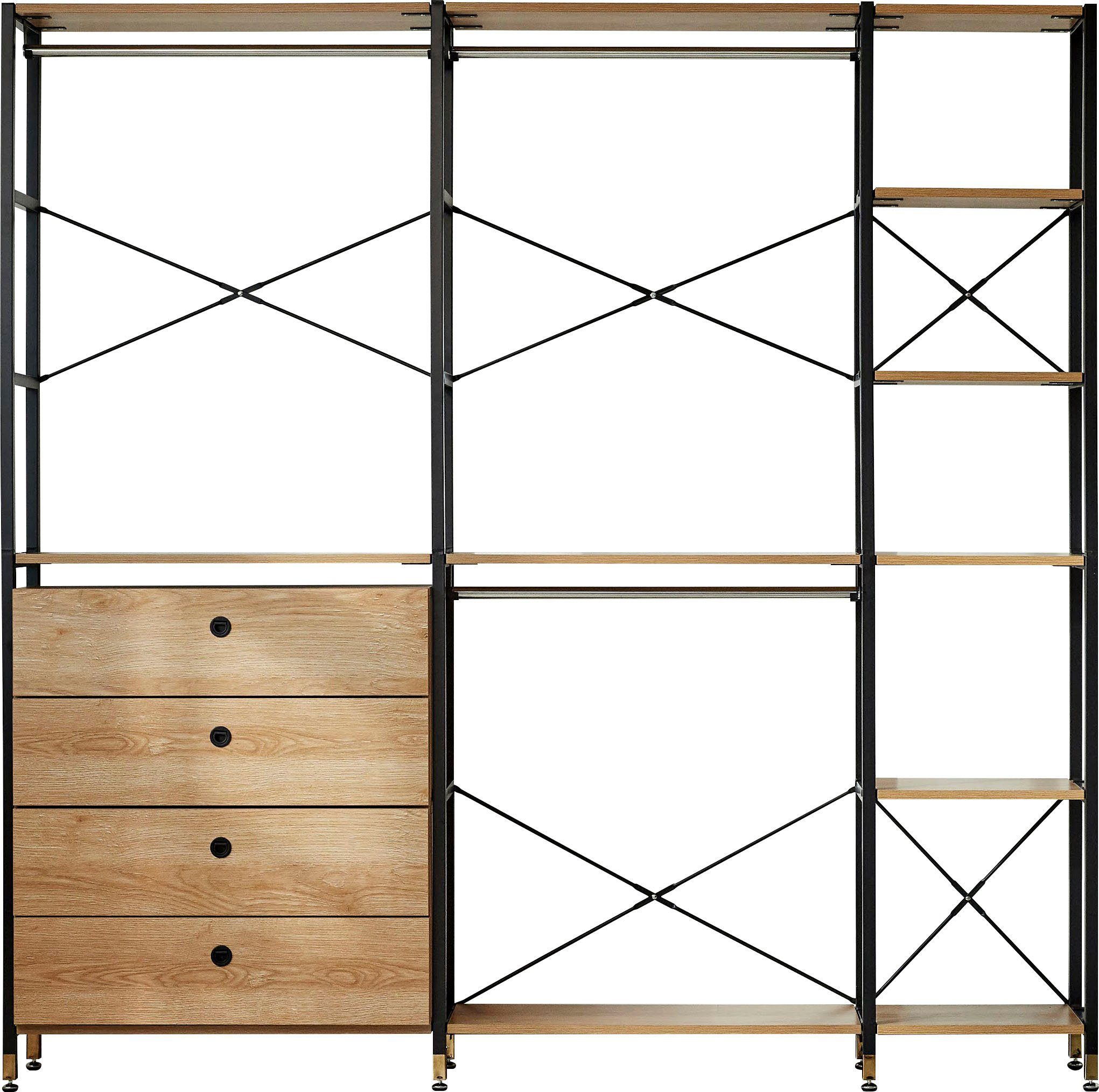 INOSIGN Multifunctionele kast Connor veelsoortig te gebruiken, voor alle kamers geschikt open kasten maat 210x30x210 cm beige