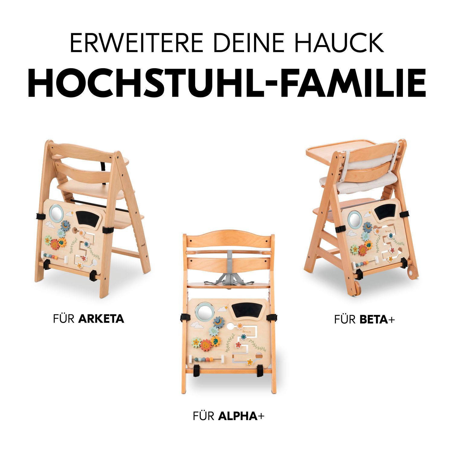 Hauck Motoriekbord Highchair Play Board FSC® - beschermt bossen wereldwijd, voor hoge stoelen Alpha+, Beta+, Arketa