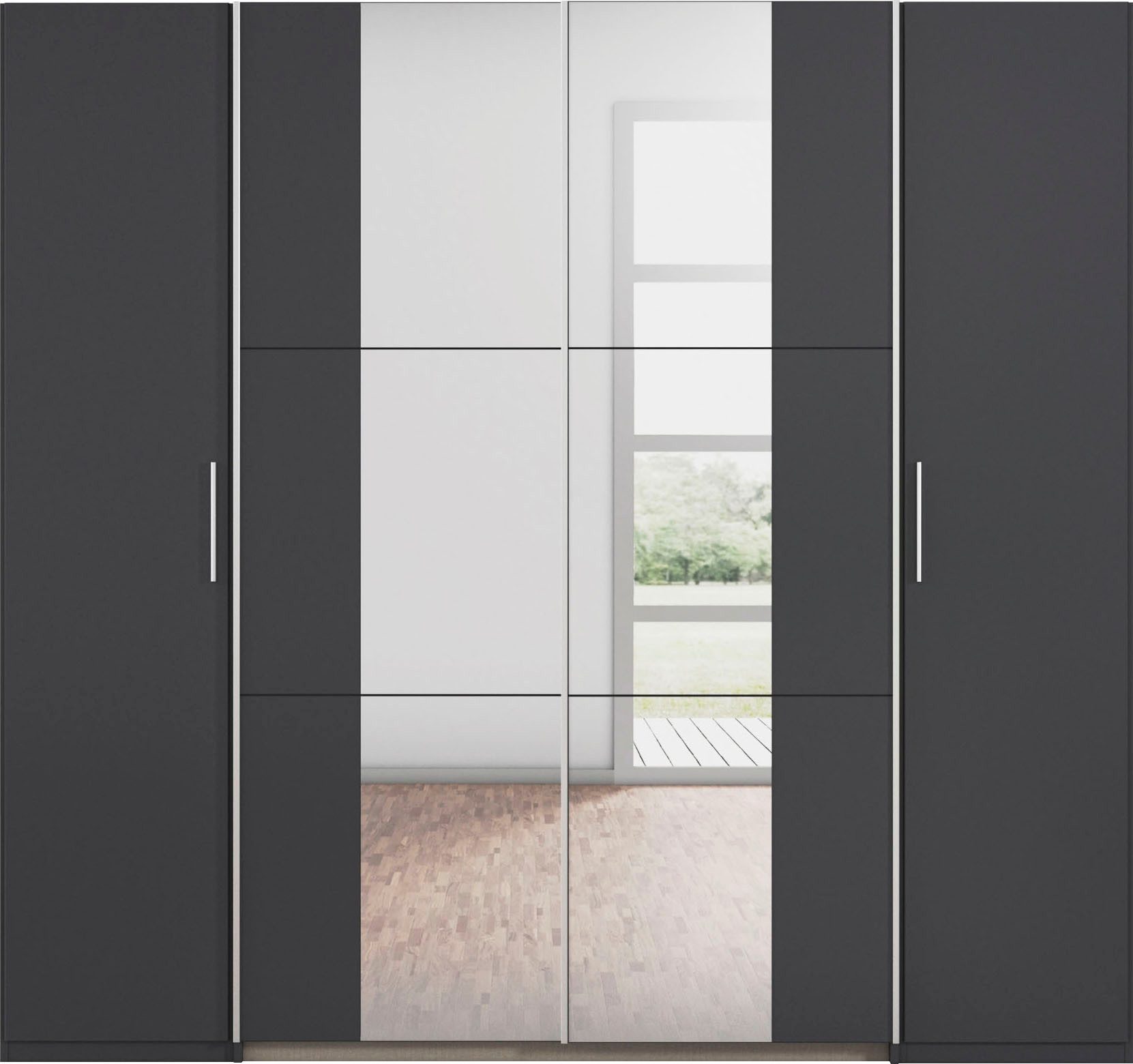 rauch Zweefdeurkast Kledingkast draaideurkast kast garderobe KRONACH TOPSELLER met draaideuren en schuifdeuren en spiegels, veel planken made in germany