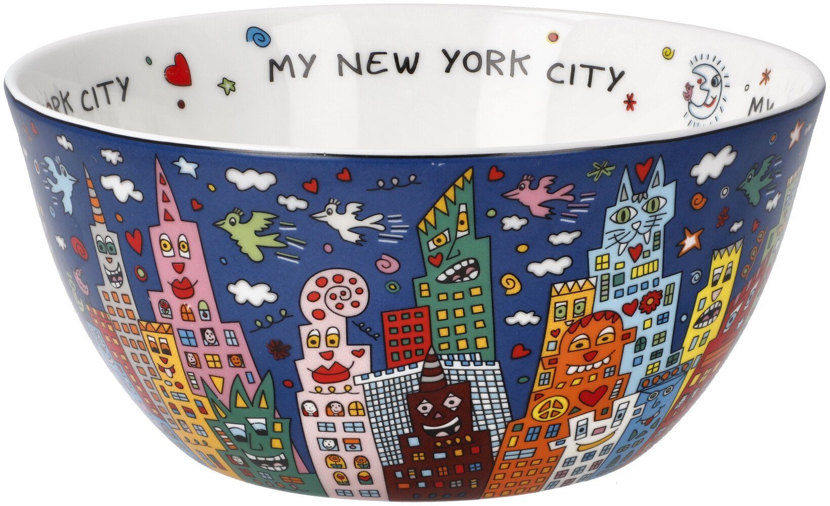 Goebel Decoratieve schaal Rizzi Pop Art, fijn bone china, James Rizzi - Mijn New York City Nacht