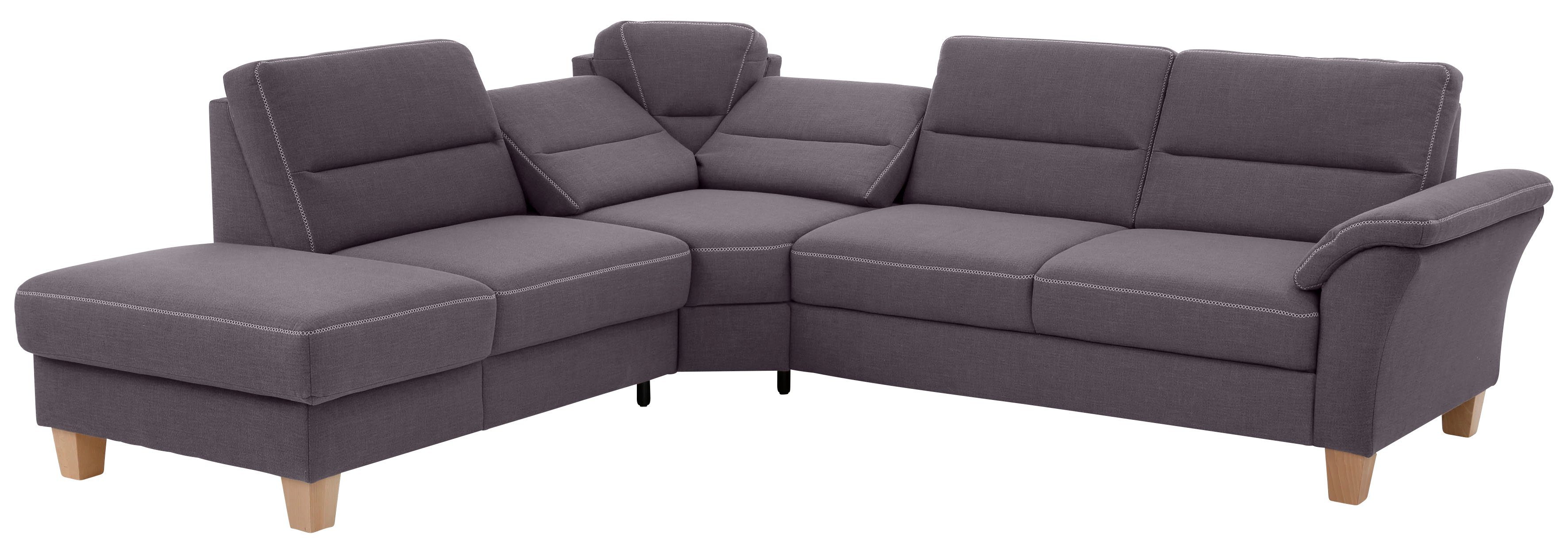 Home affaire Hoekbank Soleo L-model comfortabel door trapezehoek met relaxfunctie, ook met slaapfunctie