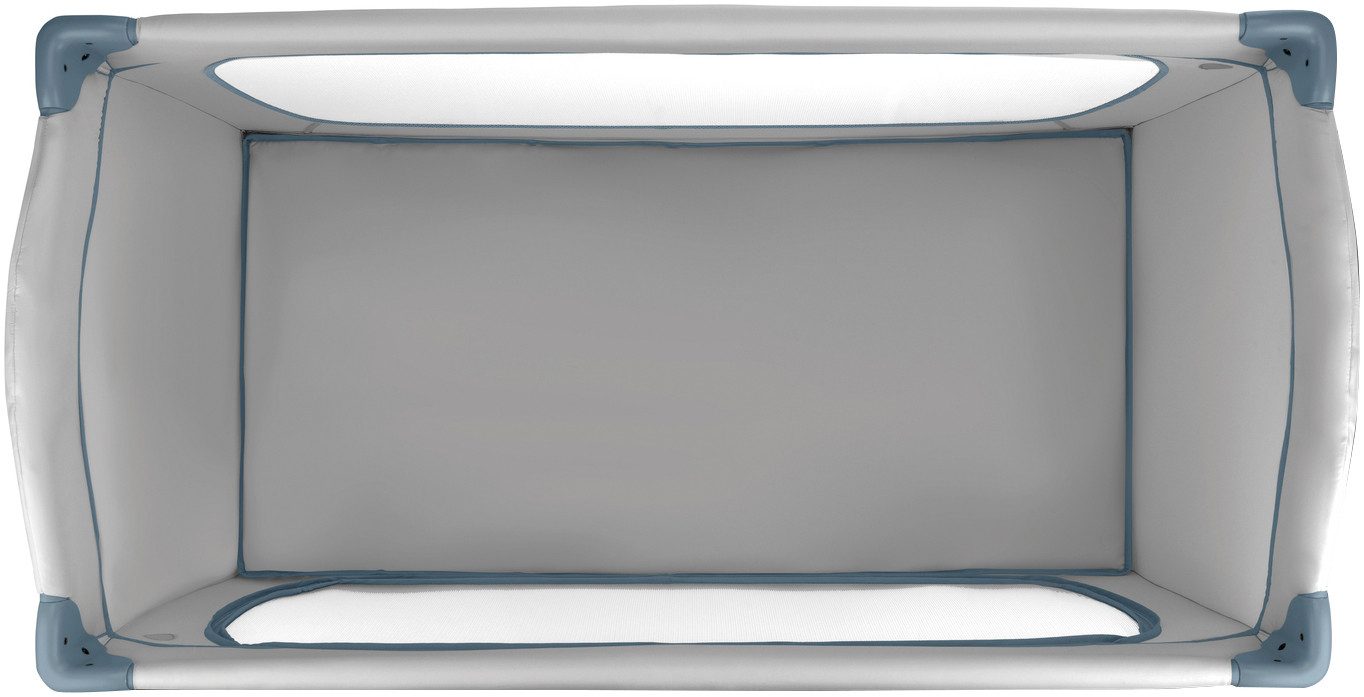 Hauck Baby-campingbed Sleep N Play Go Plus, Dusty Blue met geïntegreerde wielen, voorinstap