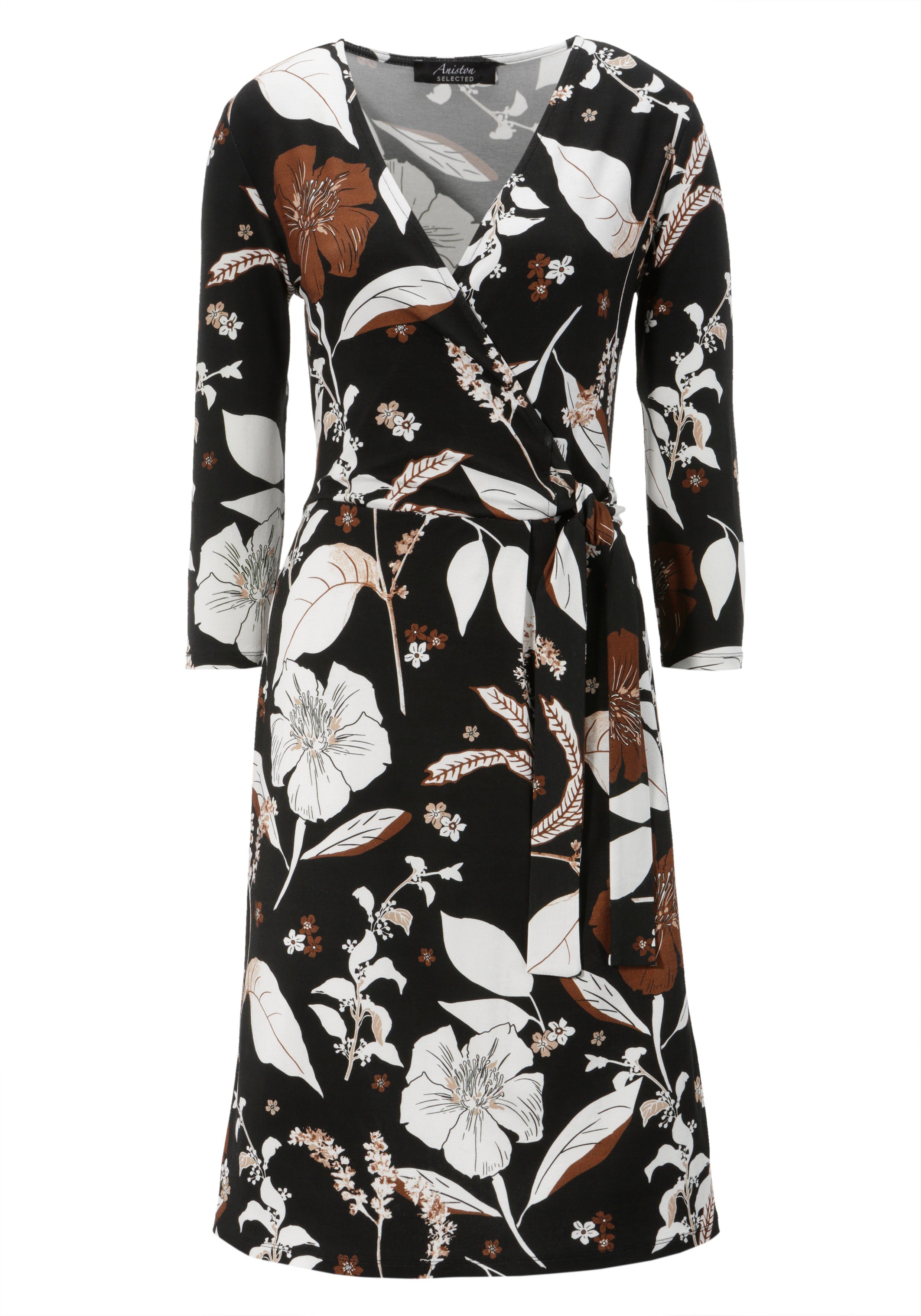 Aniston SELECTED Jerseyjurk in elegante wikkel-look