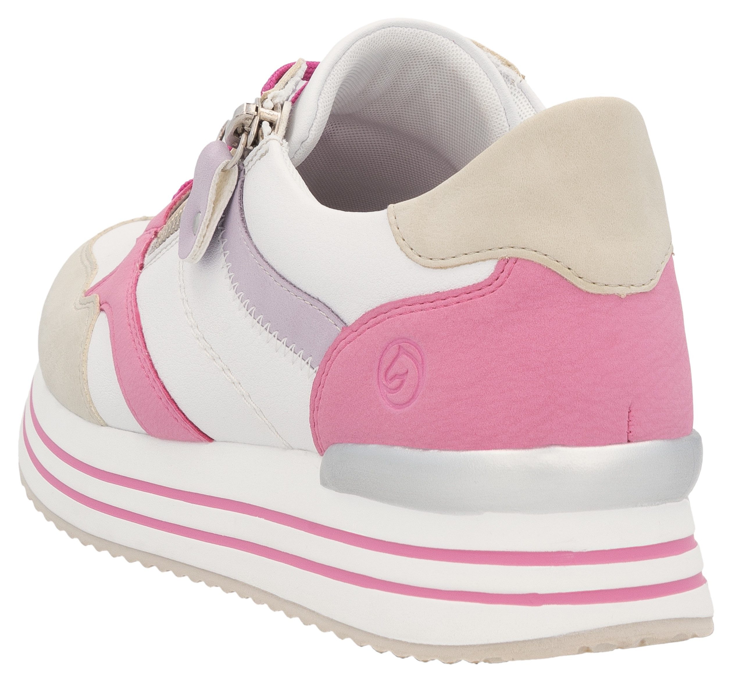 Remonte Plateausneakers vrijetijdsschoen, lage schoen, veterschoen met losse zachte inlegzool