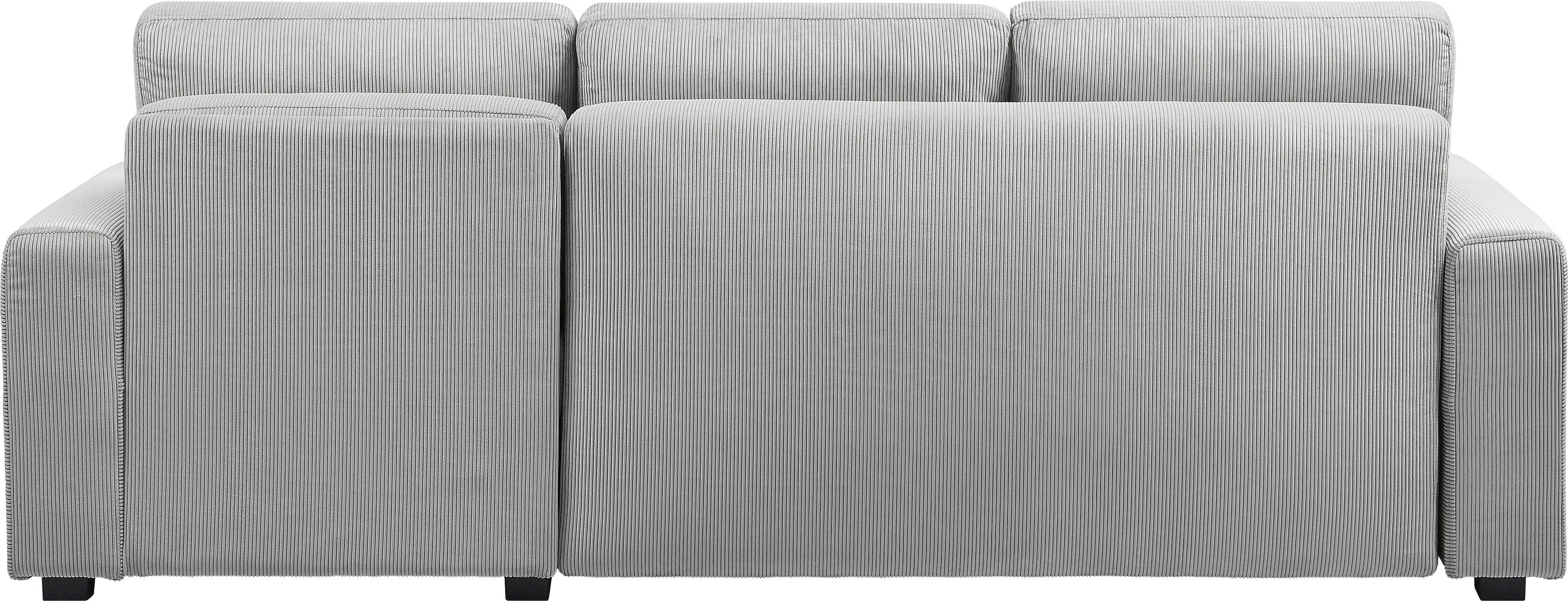 ATLANTIC home collection Hoekbank Dublin L-vorm Slaapfunctie en bedkist, récamier links of rechts te monteren