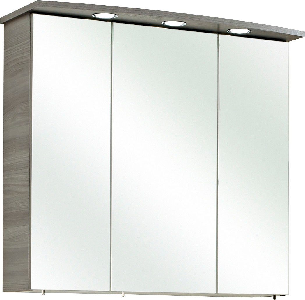 Saphir Spiegelkast Quickset 916 badkamermeubel, 3 spiegeldeuren, 6 planken, 75 cm breed