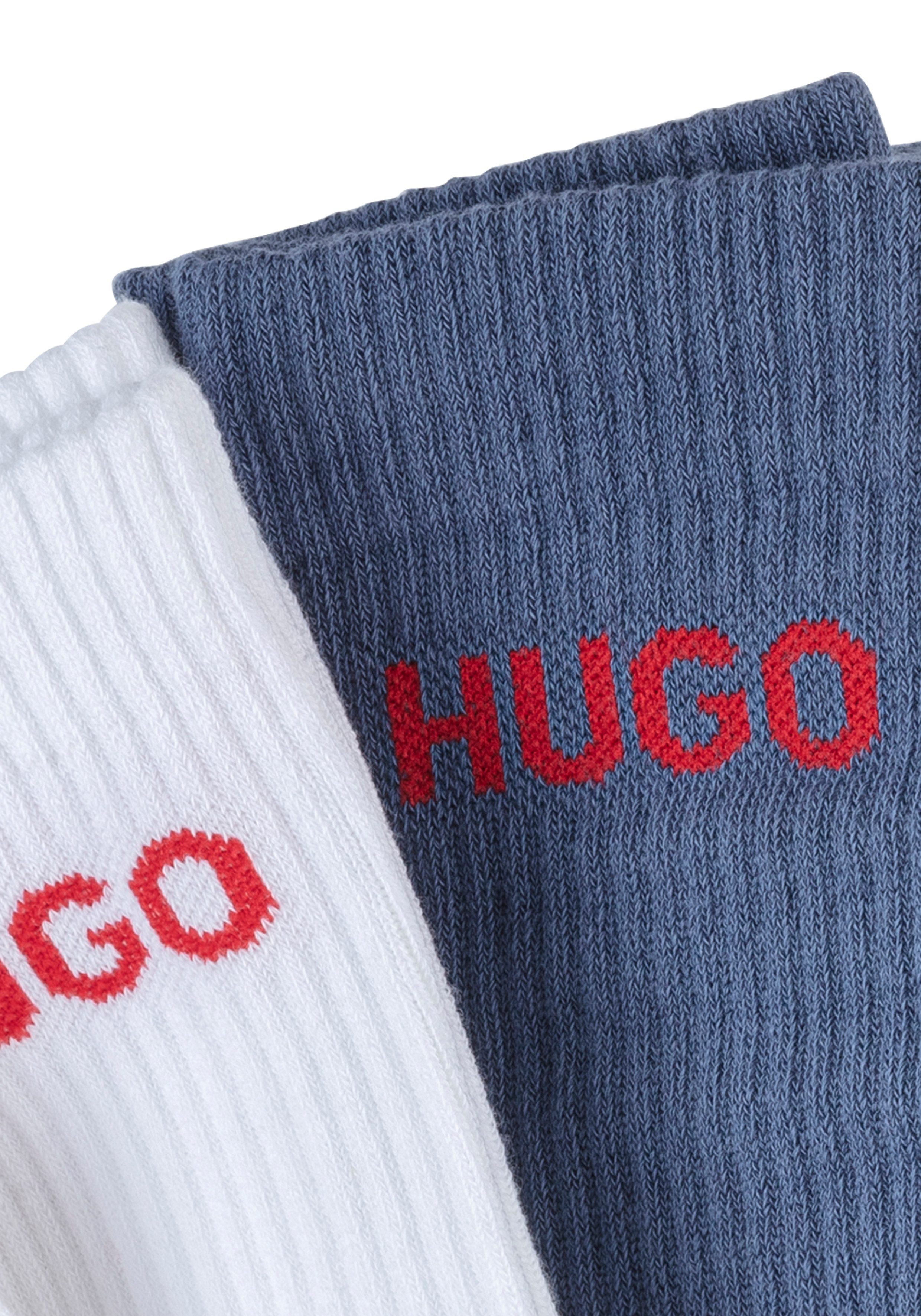 HUGO underwear Sokken 6P QS RIB LOGO CC met gebreid hugo logo (6 paar Set van 6)