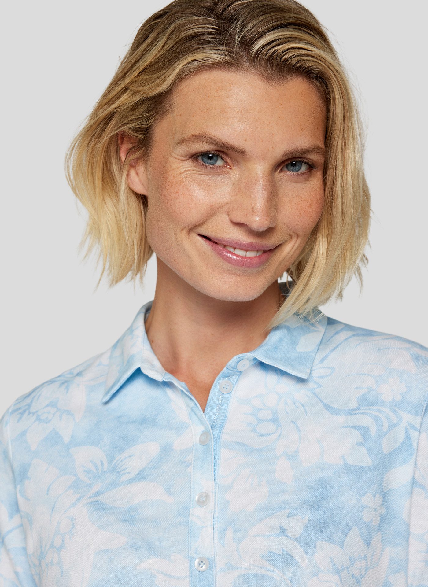 Rabe Poloshirt met een bloemmotief