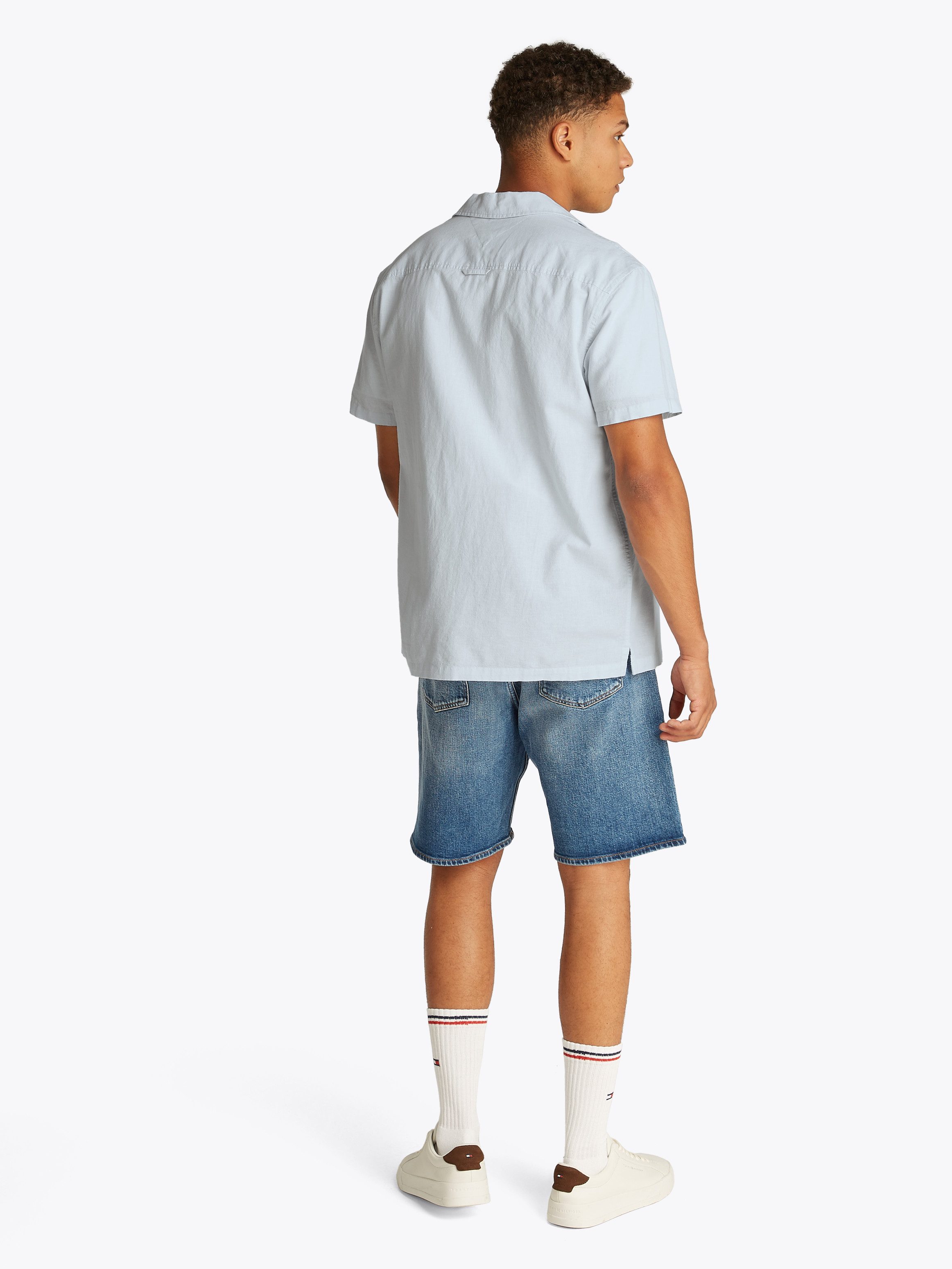 TOMMY JEANS Overhemd met korte mouwen TJM LINEN BLEND CAMP SS EXT