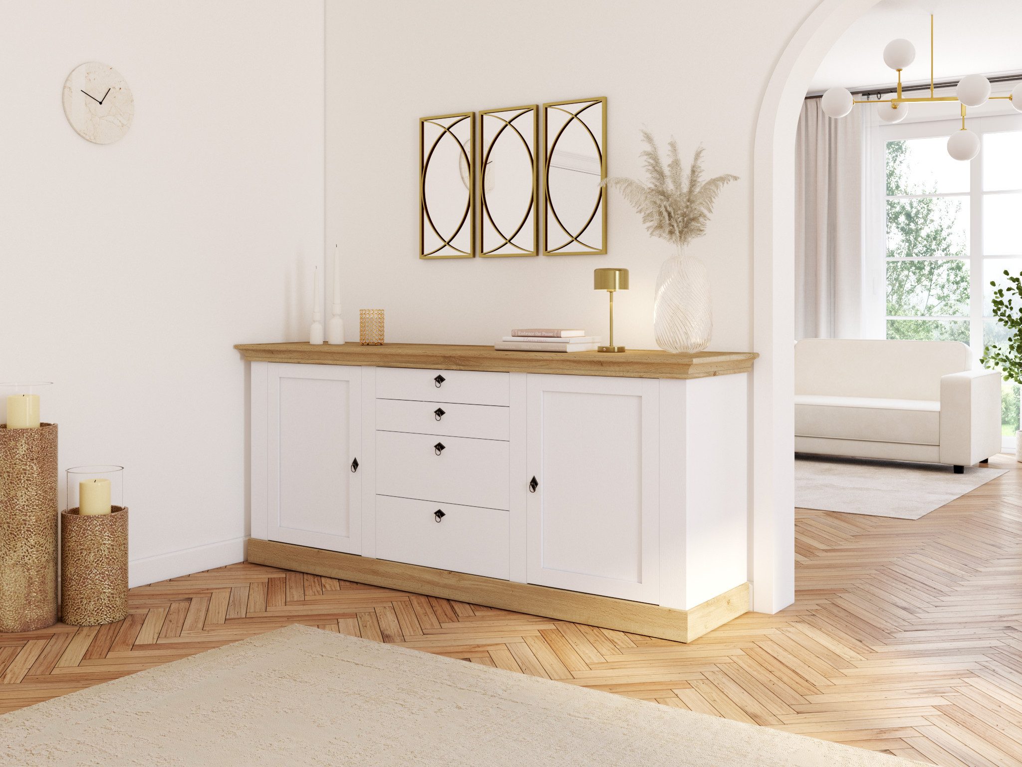 Home affaire Dressoir Cremona Breedte 210 cm