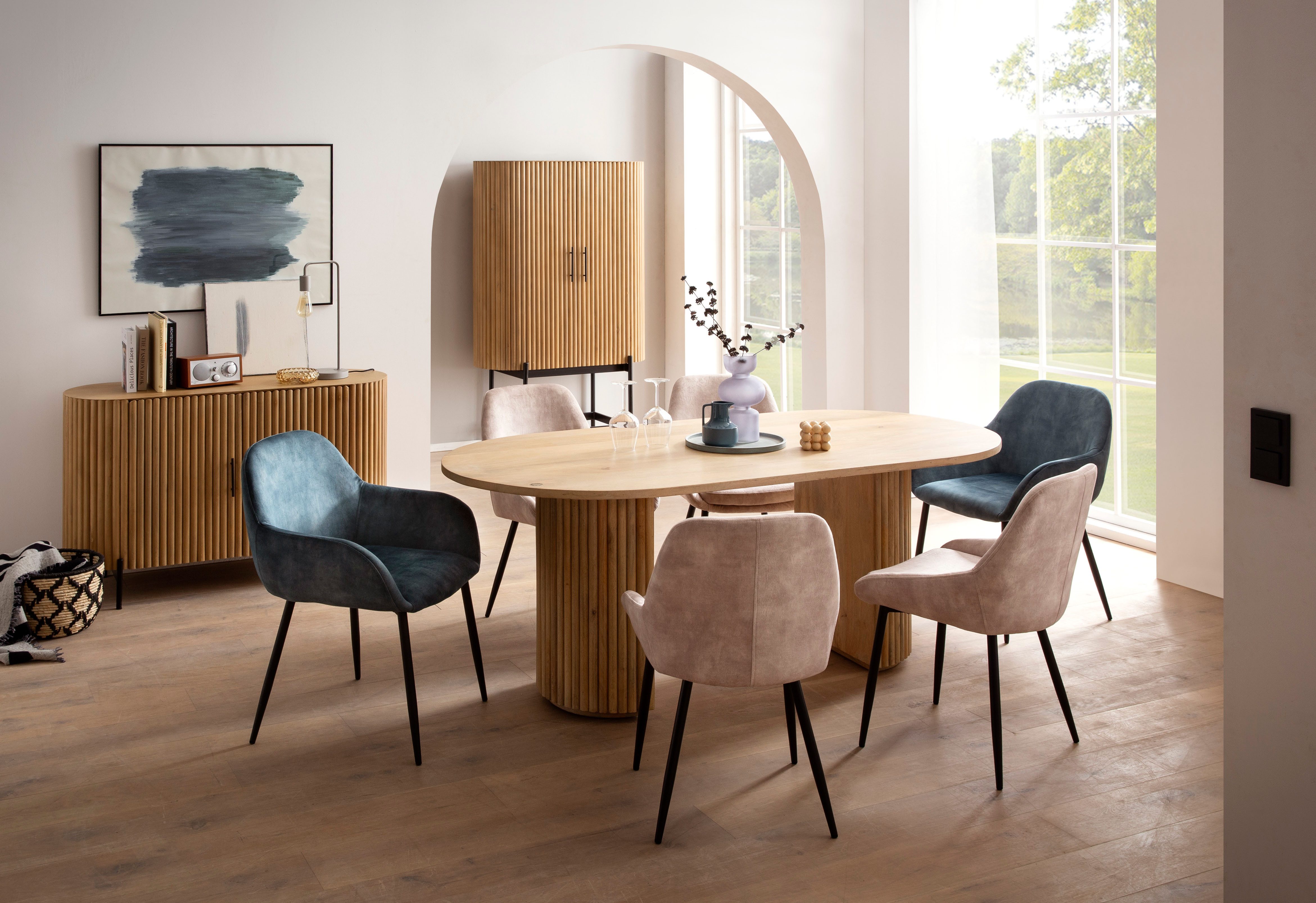 SIT Multifunctionele kast Lamellenontwerp in retro stijl (1 stuk)