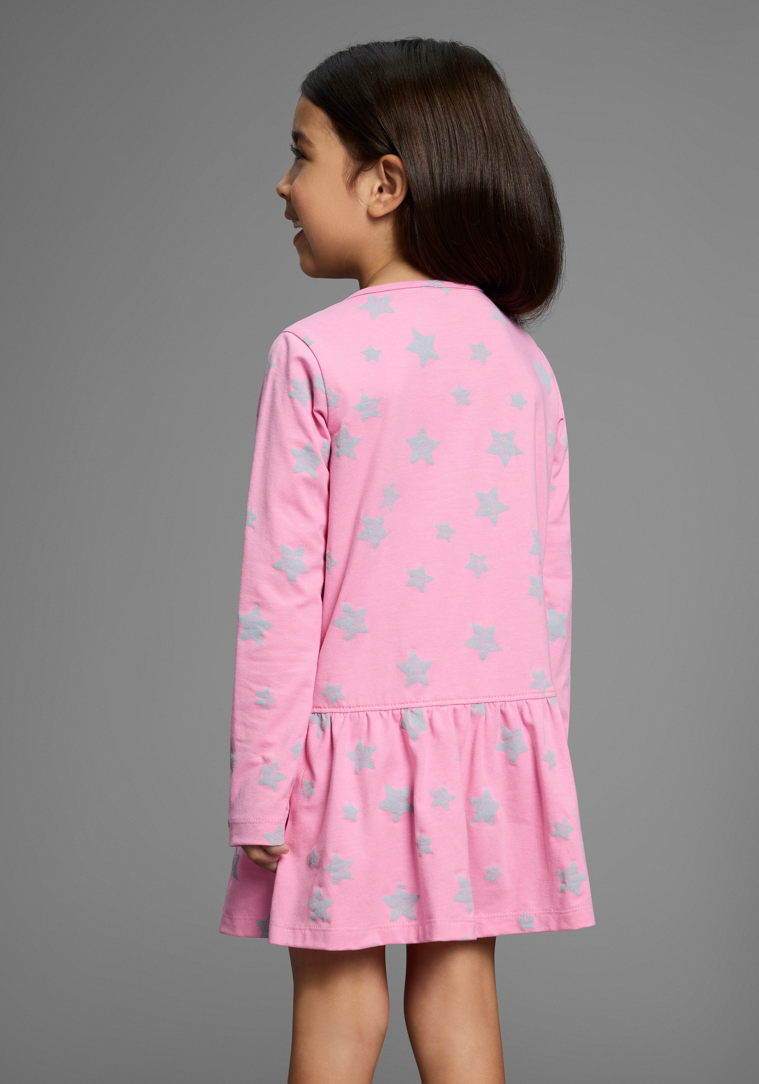 KIDSWORLD Jerseyjurk met pailletten Shirtjurk met schattige paillettenapplicatie