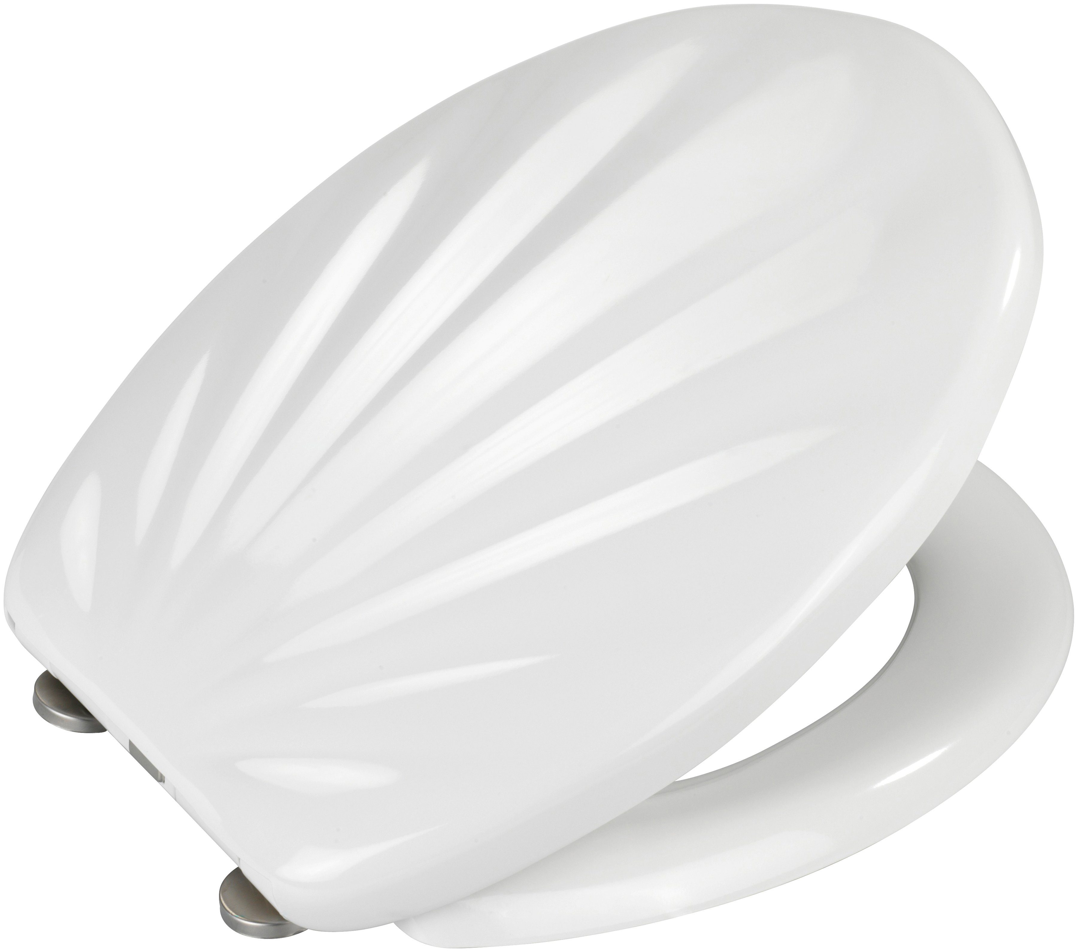 WENKO Toiletzitting Schelp Met soft-closemechanisme
